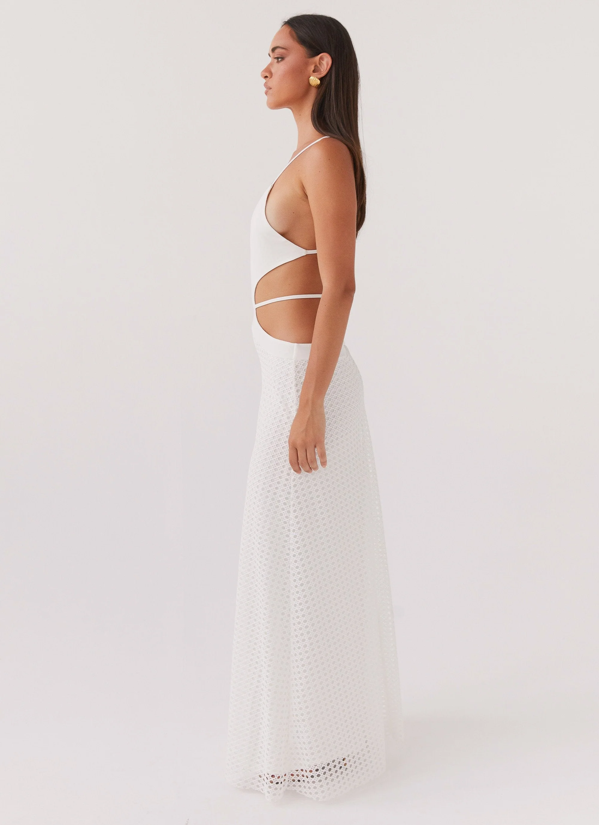 Enchanted Melodies Maxi Dress - White - Image 3
