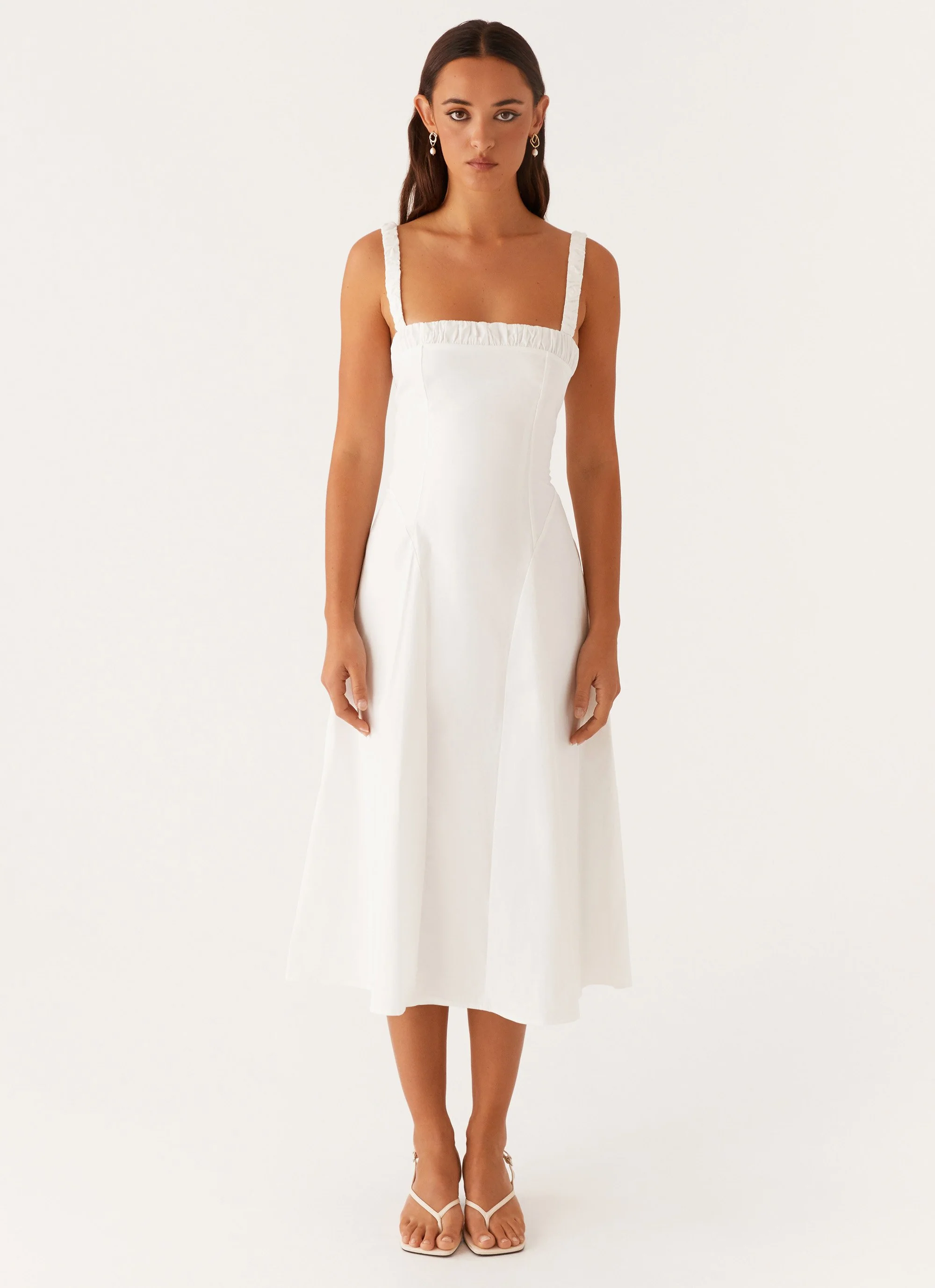 Enola Midi Dress - White - Image 2