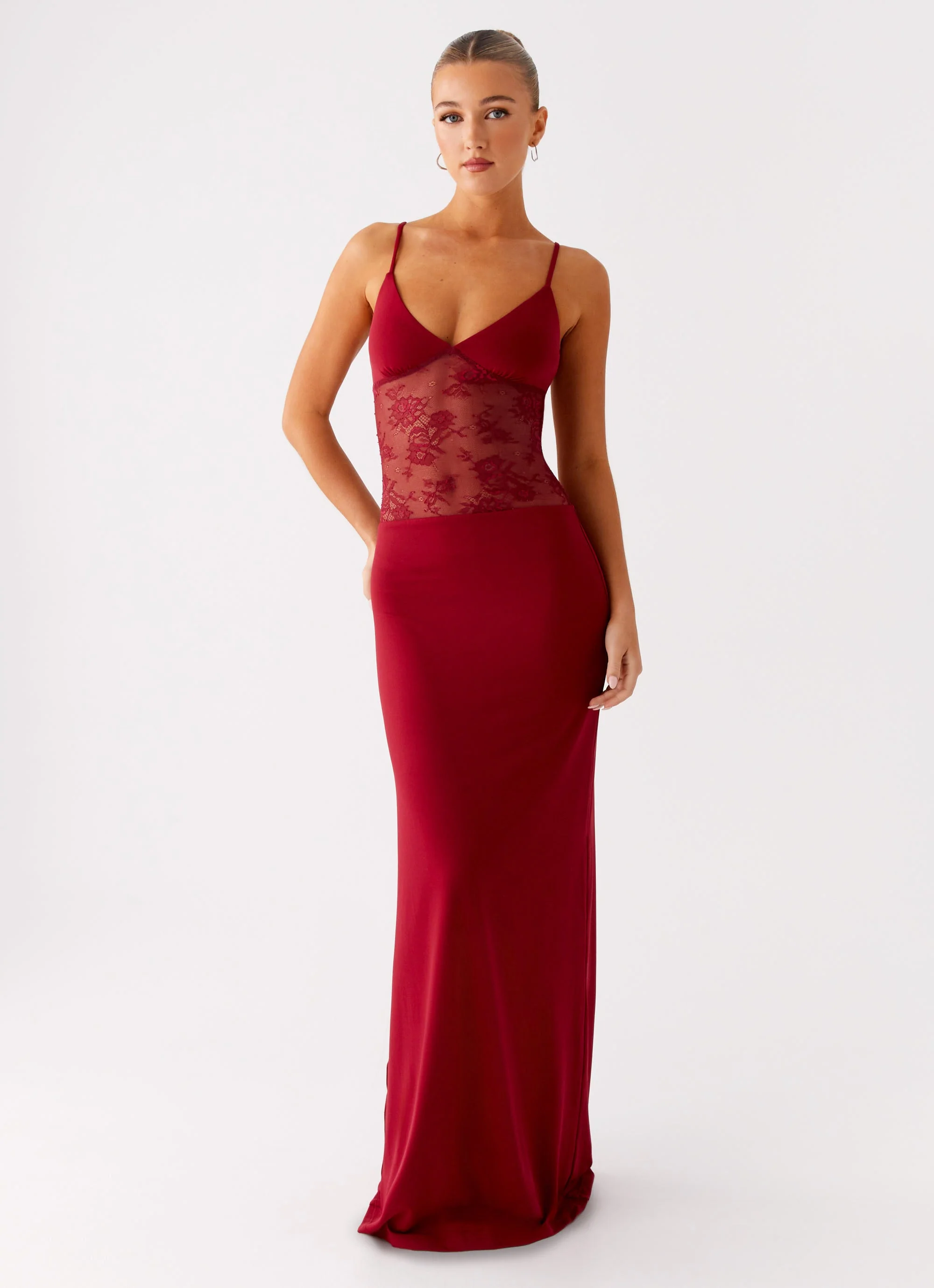 Envy Maxi Dress - Maroon - Image 5