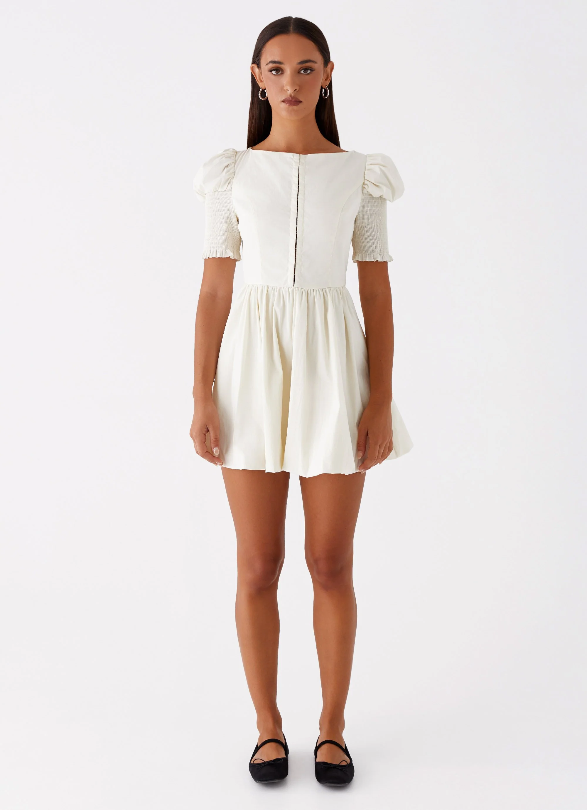 Enya Mini Dress - Ivory - Image 3