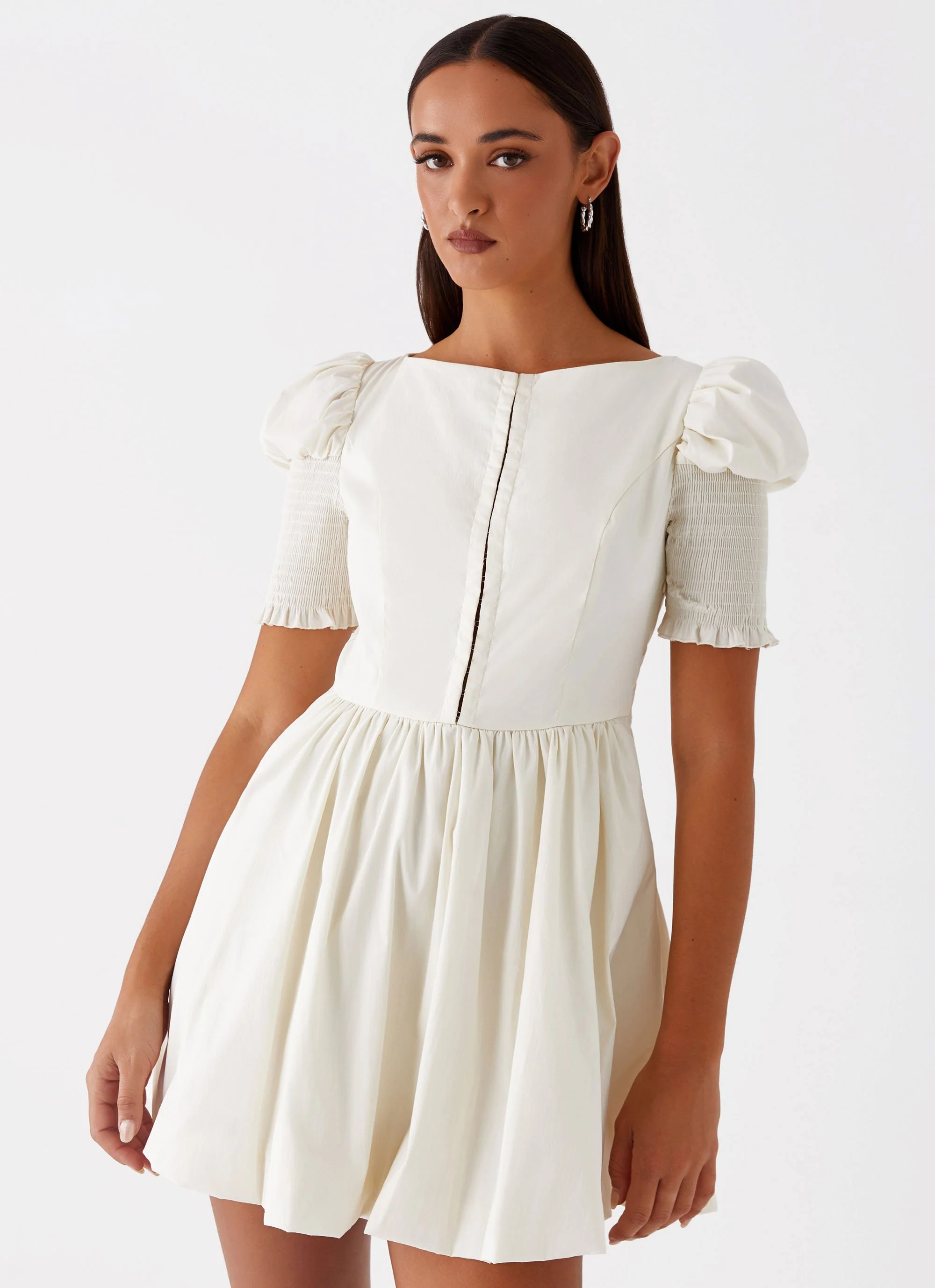 Enya Mini Dress - Ivory - Image 6