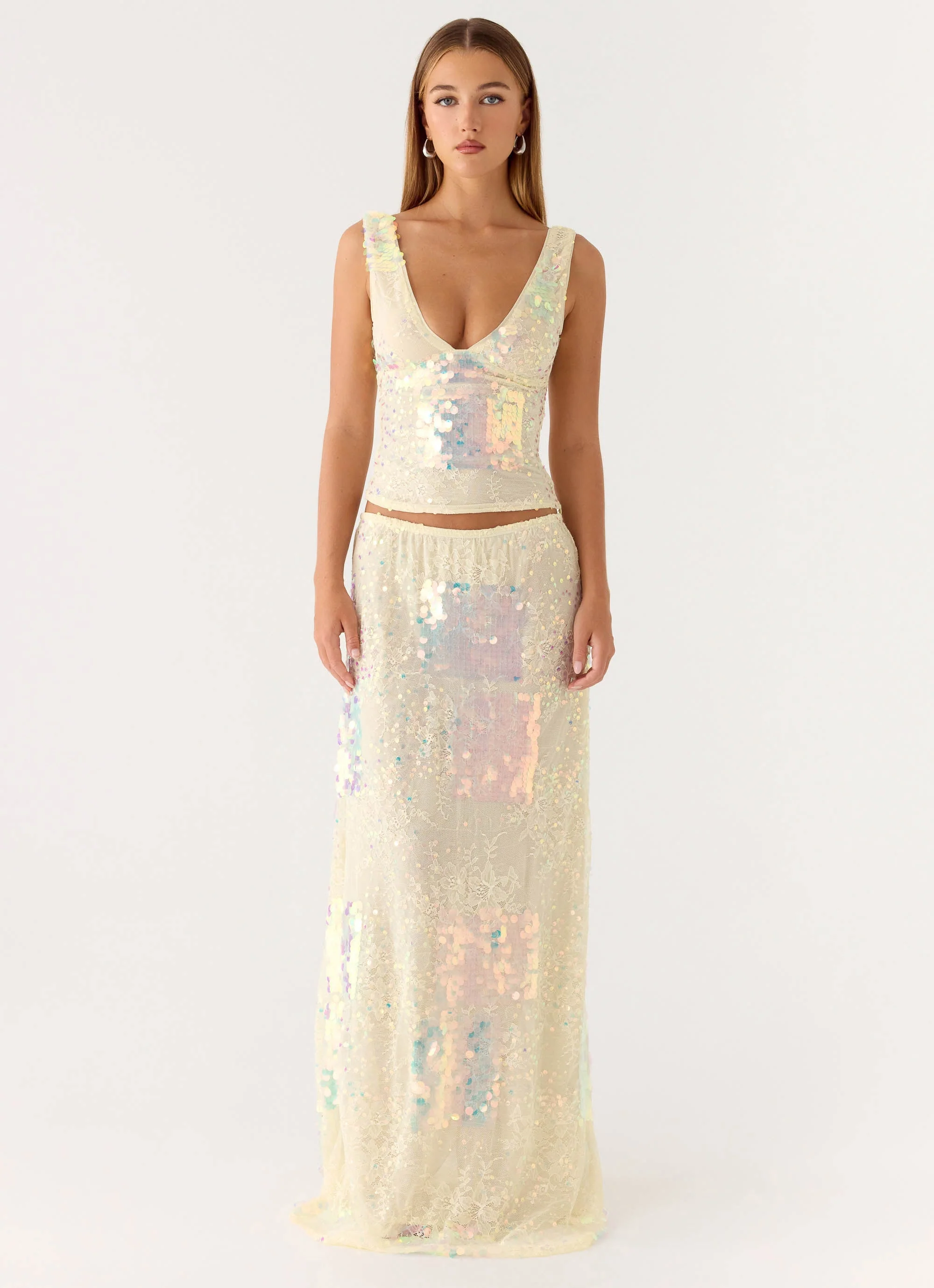Erinah Sequin Top - Yellow - Image 6