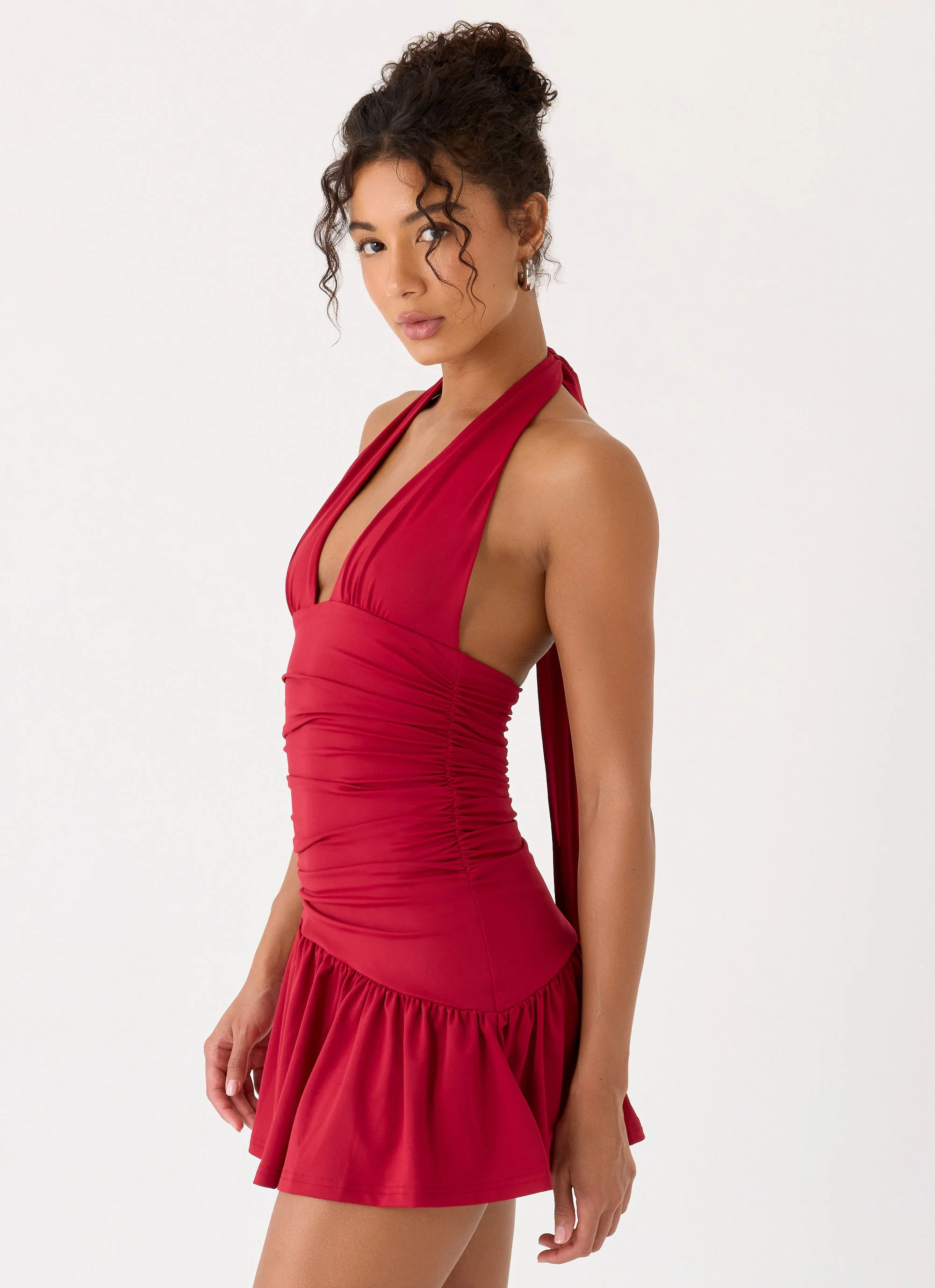 Esme Mini Dress - Red Magenta - Image 2