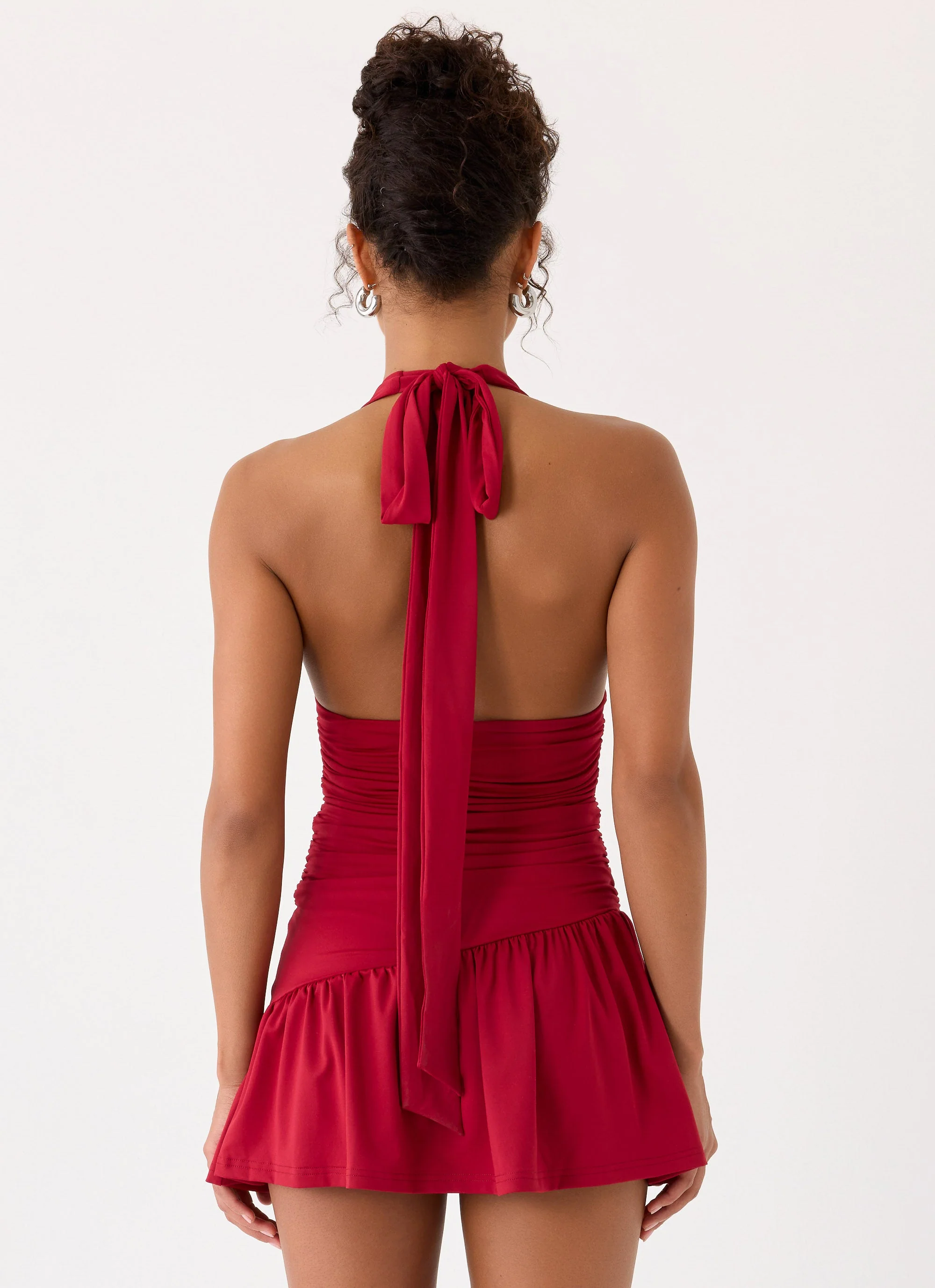 Esme Mini Dress - Red Magenta - Image 3
