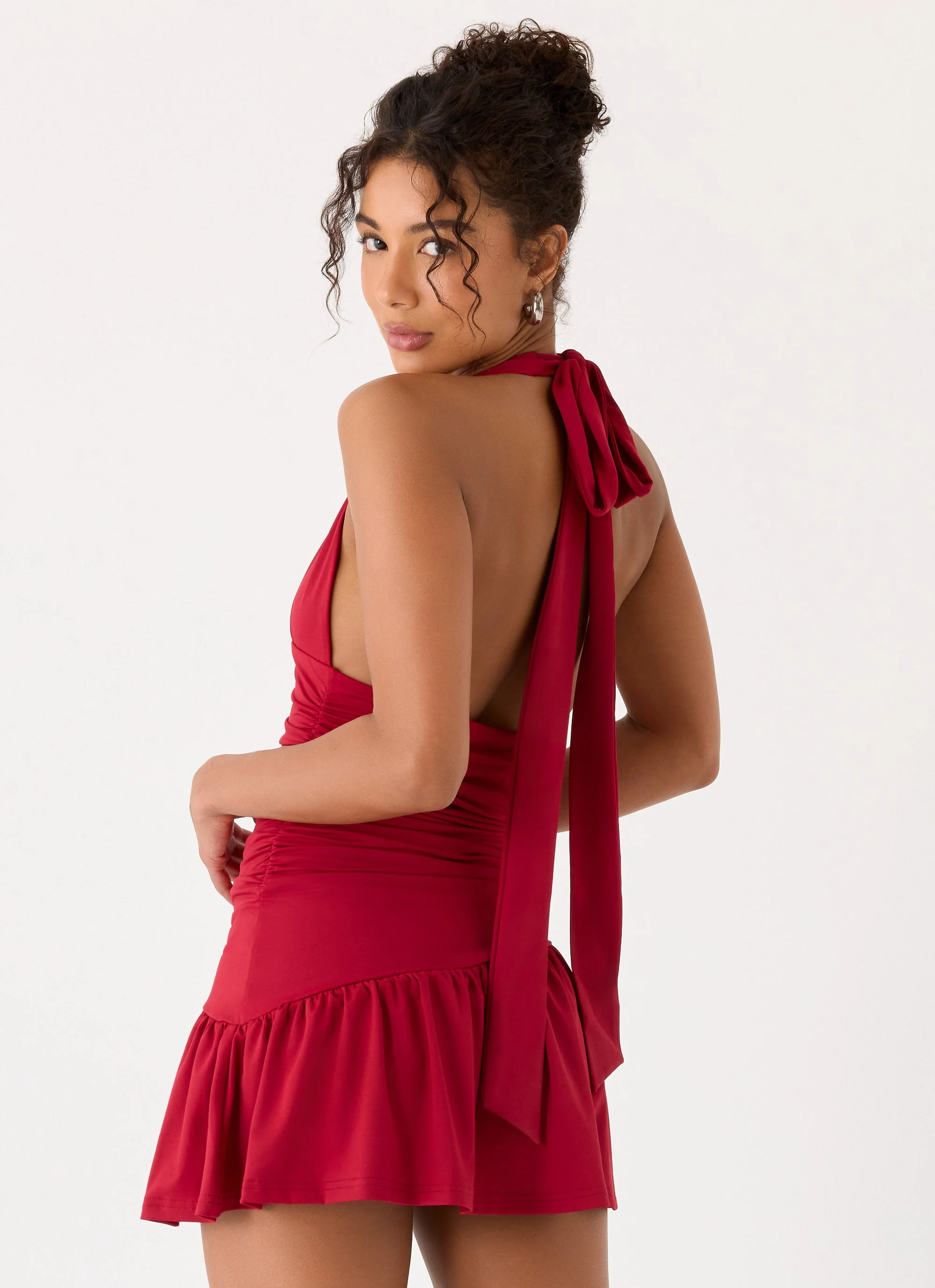 Esme Mini Dress - Red Magenta - Image 5