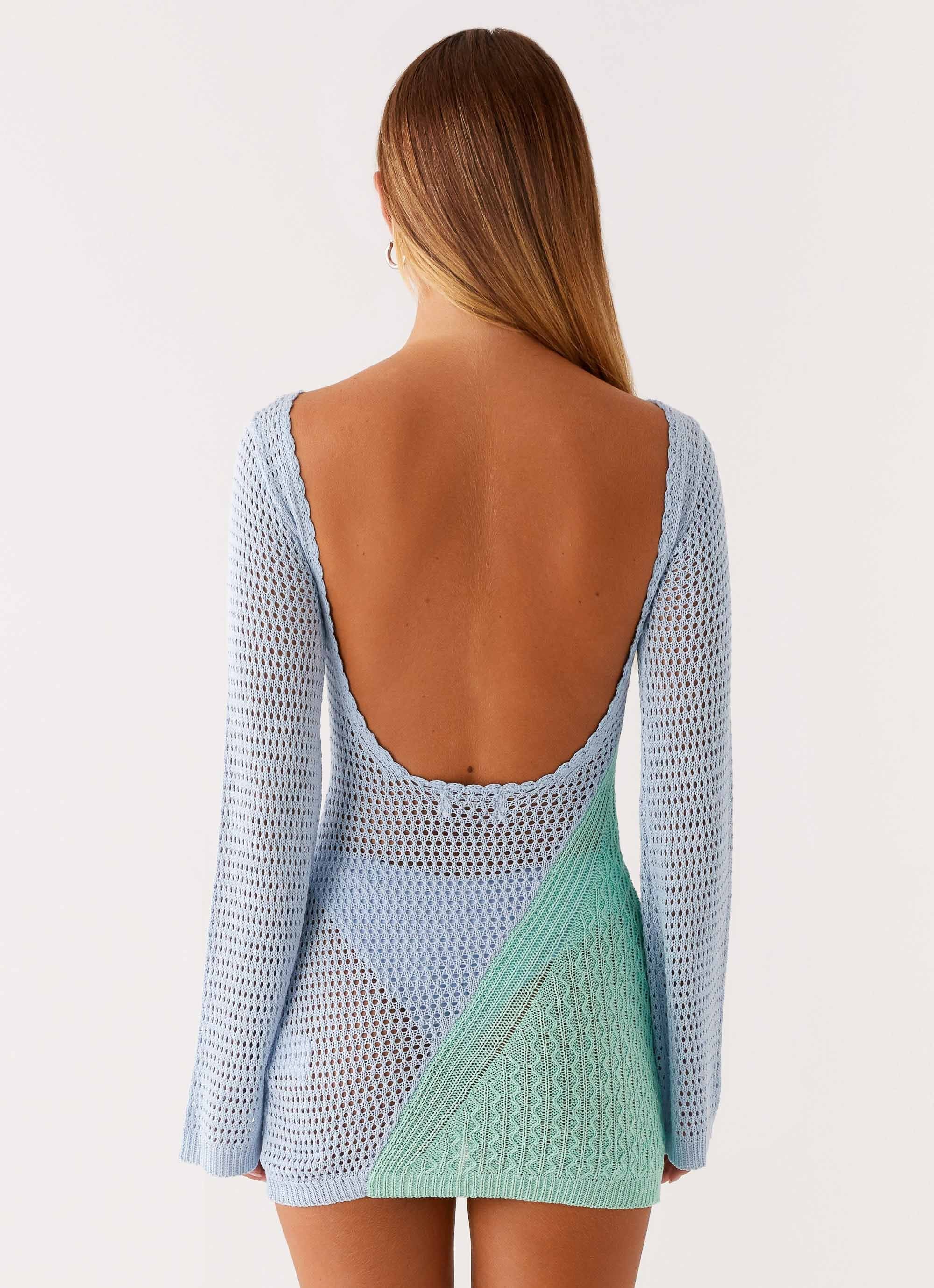 Estie Long Sleeve Crochet Mini Dress - Multi - Image 4