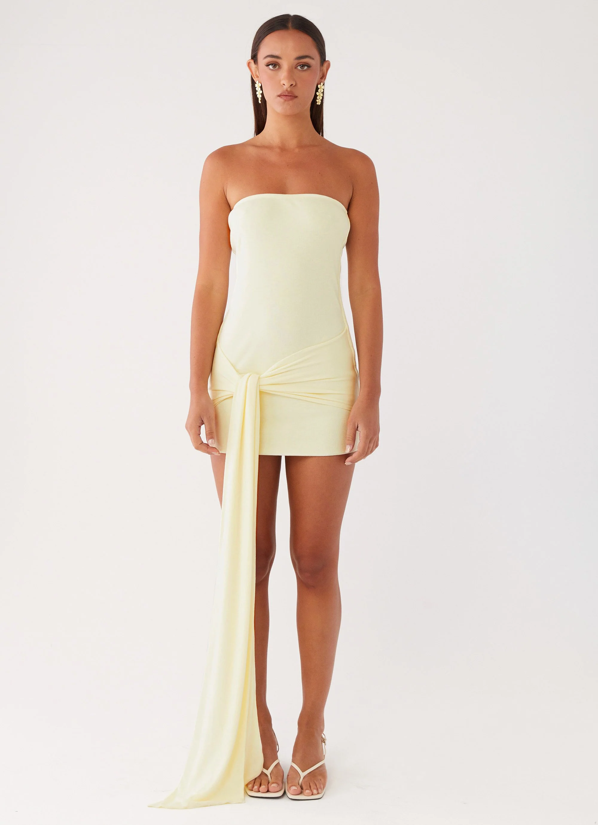 Eternal Gaze Strapless Wrap Mini Dress - Ivory - Image 2
