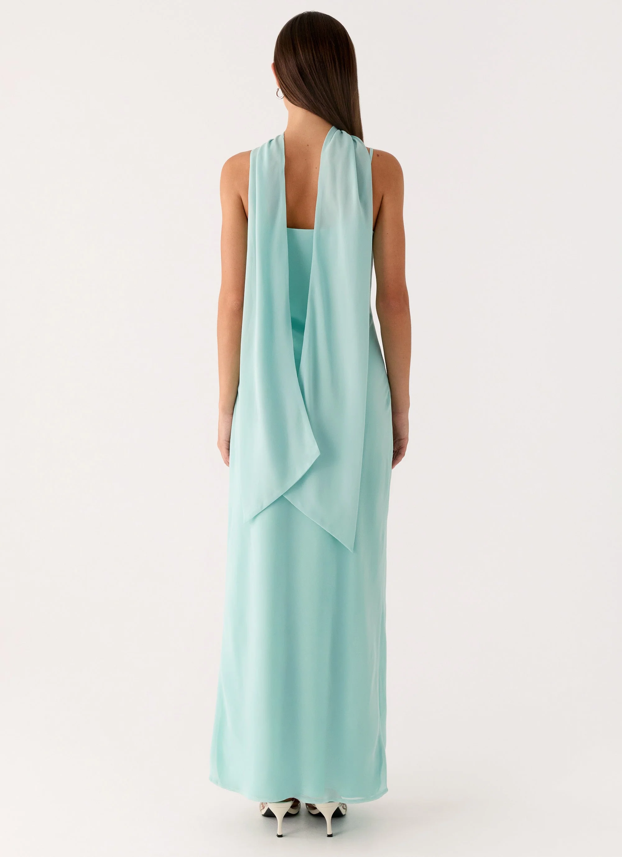 Eternelle Square Neck Maxi Dress - Teal - Image 3