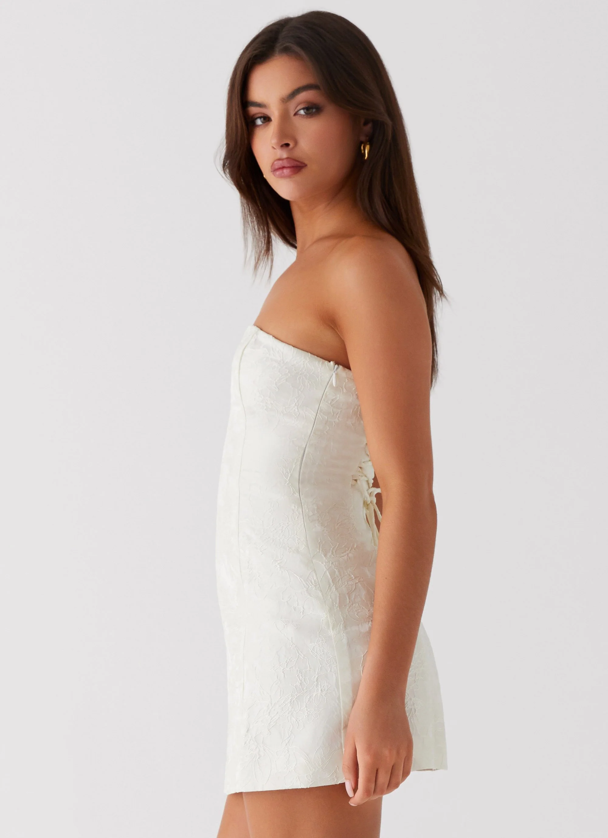Eternity Strapless Mini Dress - Ivory - Image 3