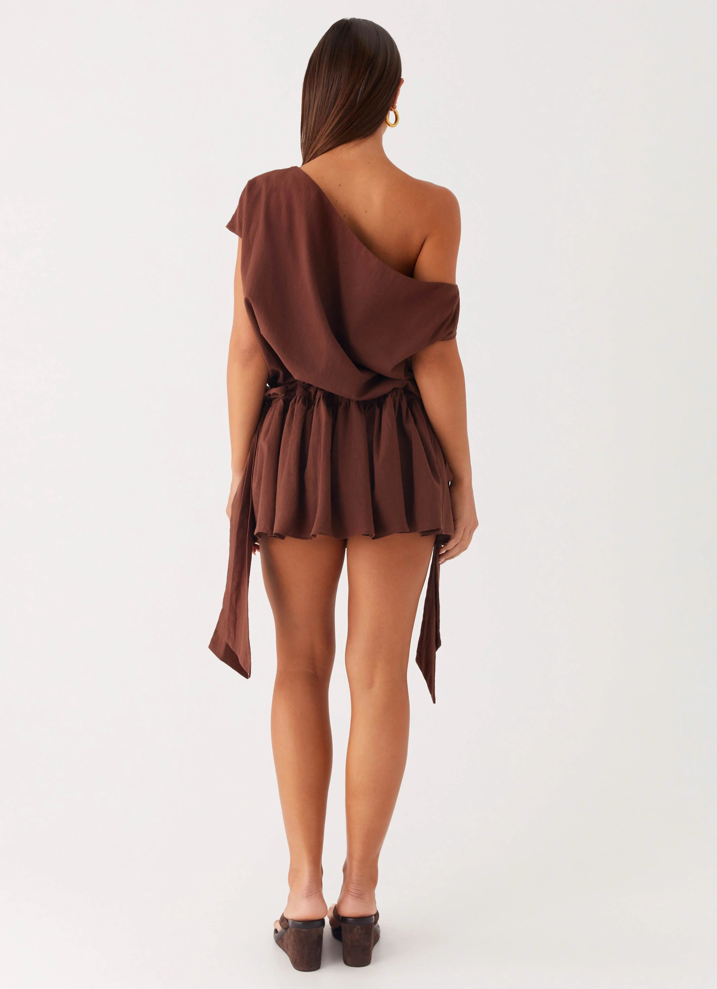 Ettie Mini Dress - Chocolate - Image 3