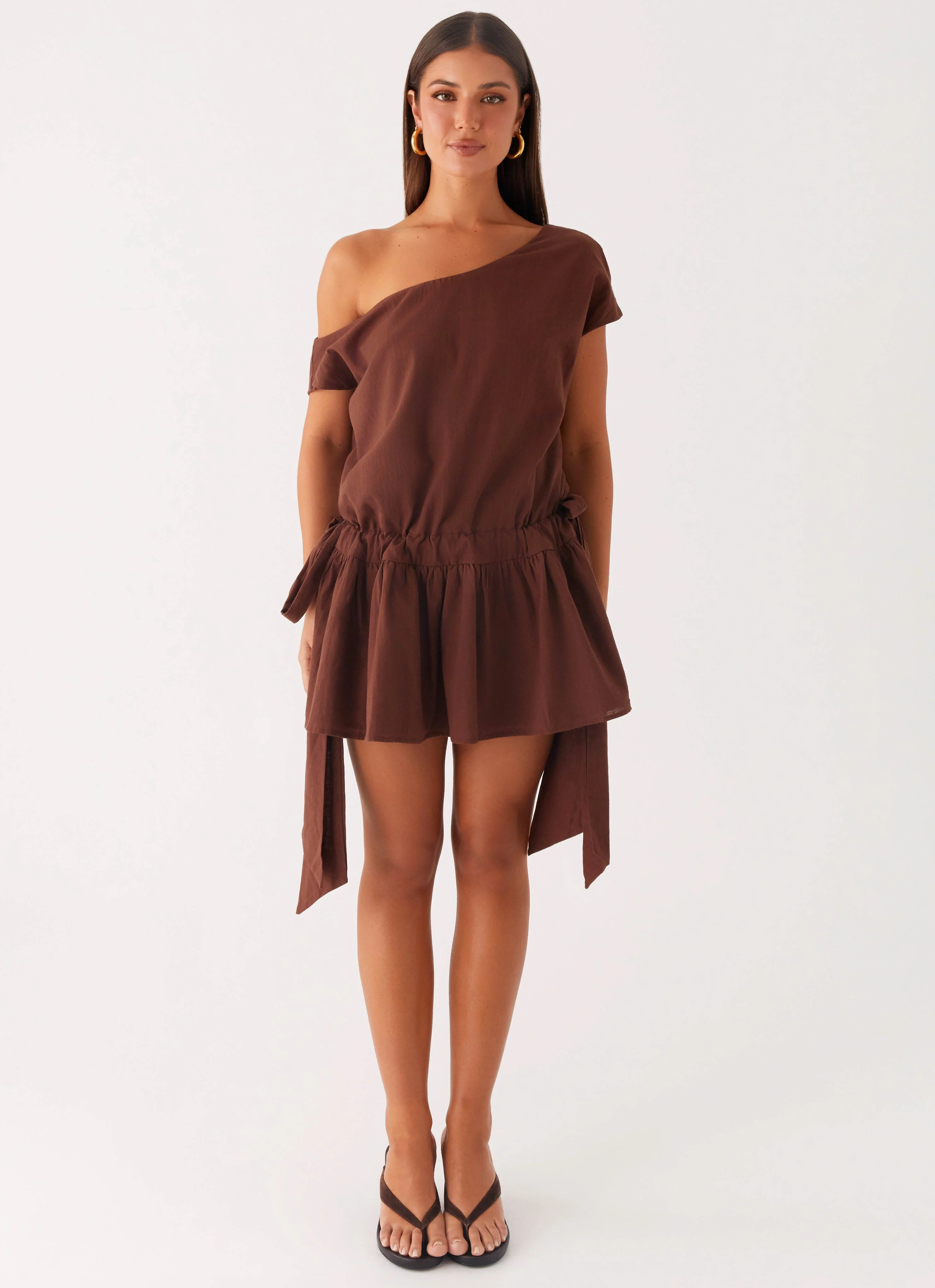 Ettie Mini Dress - Chocolate - Image 4