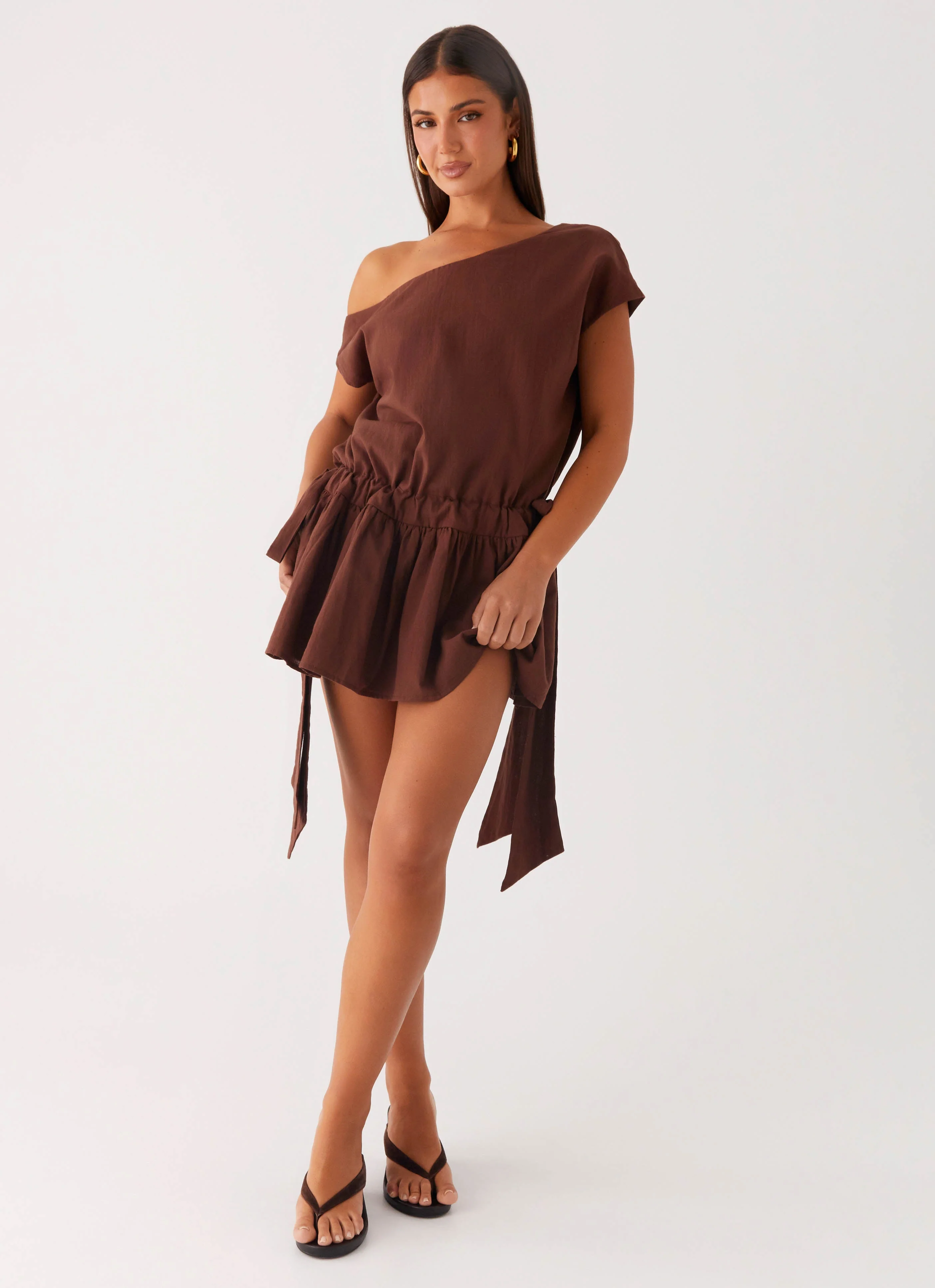 Ettie Mini Dress - Chocolate - Image 6