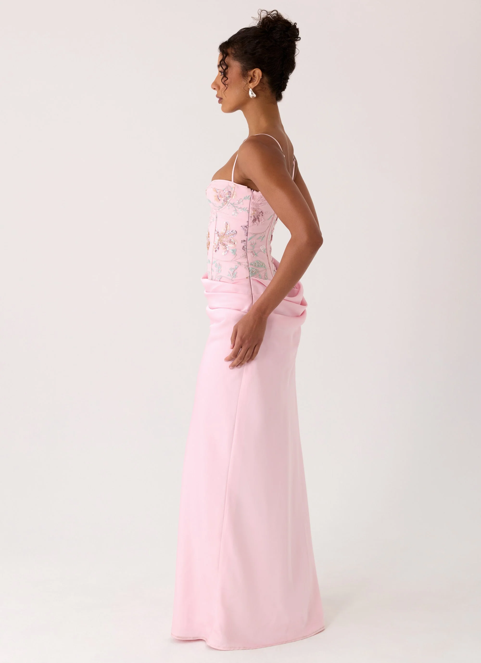 Euphoric Beaded Maxi Dress - Pink Everbloom - Image 3