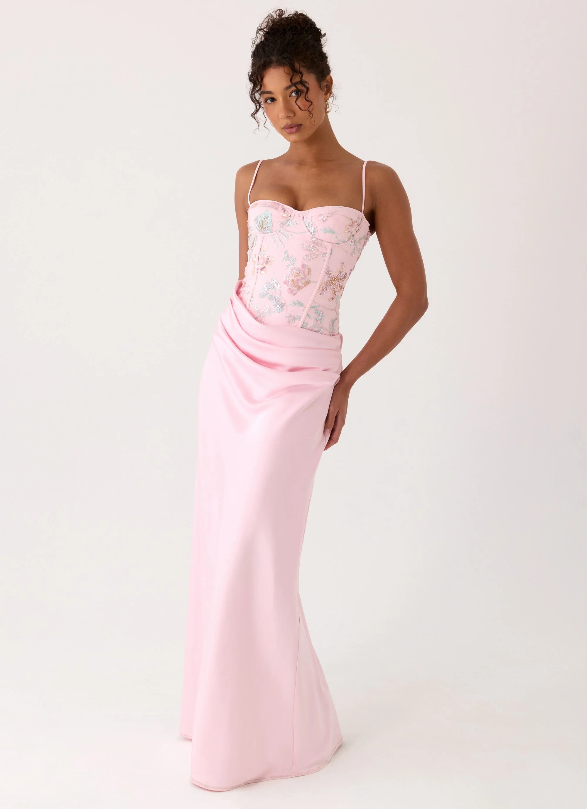 Euphoric Beaded Maxi Dress - Pink Everbloom - Image 5