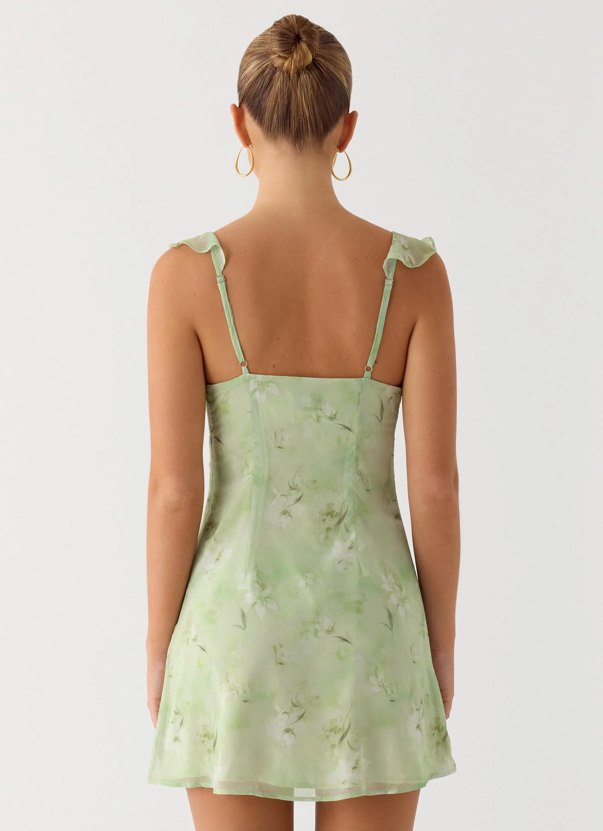 Europa Mini Dress - Blurred Lime - Image 4