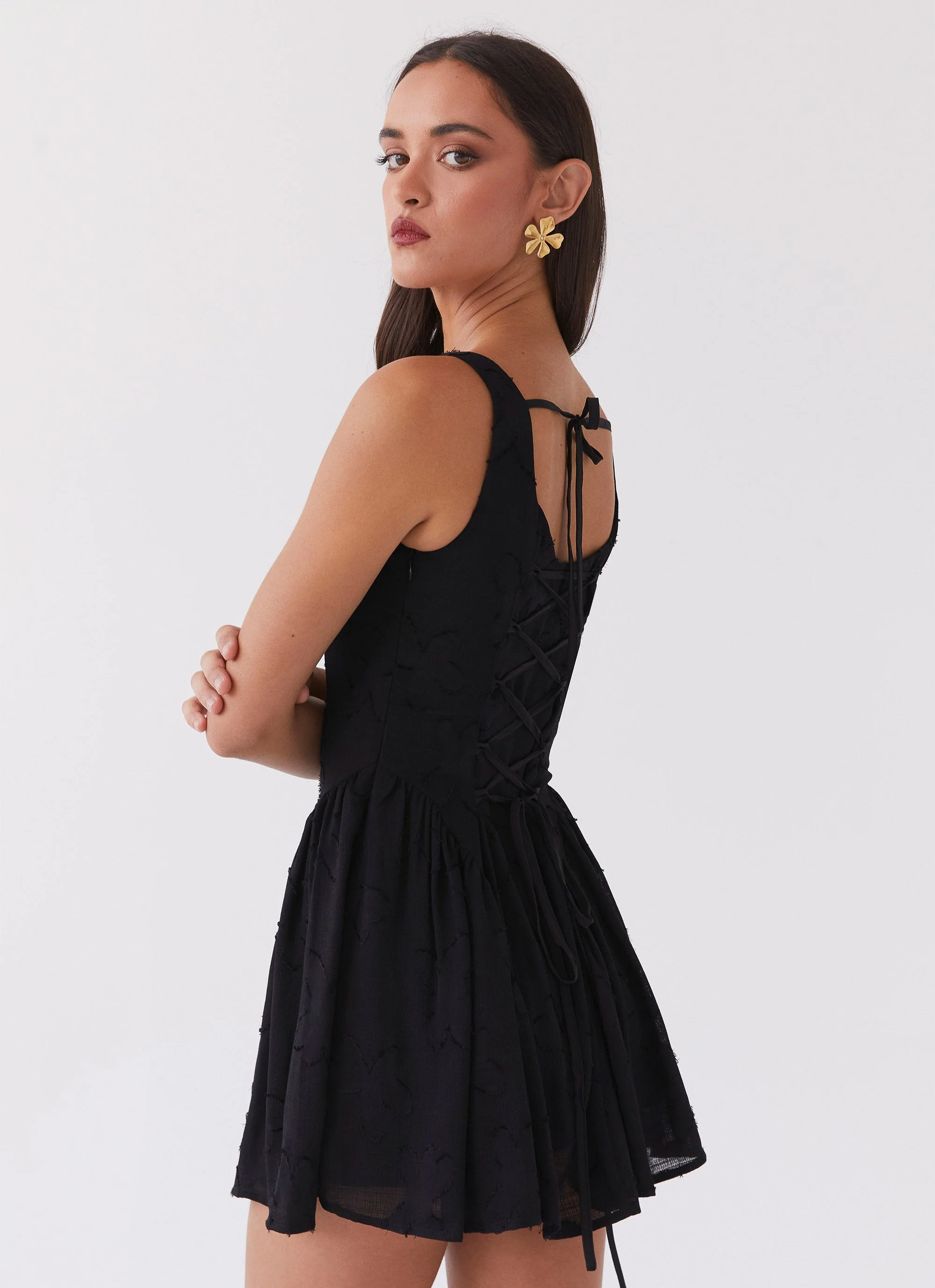 Evelyn Mini Dress - Black - Image 2