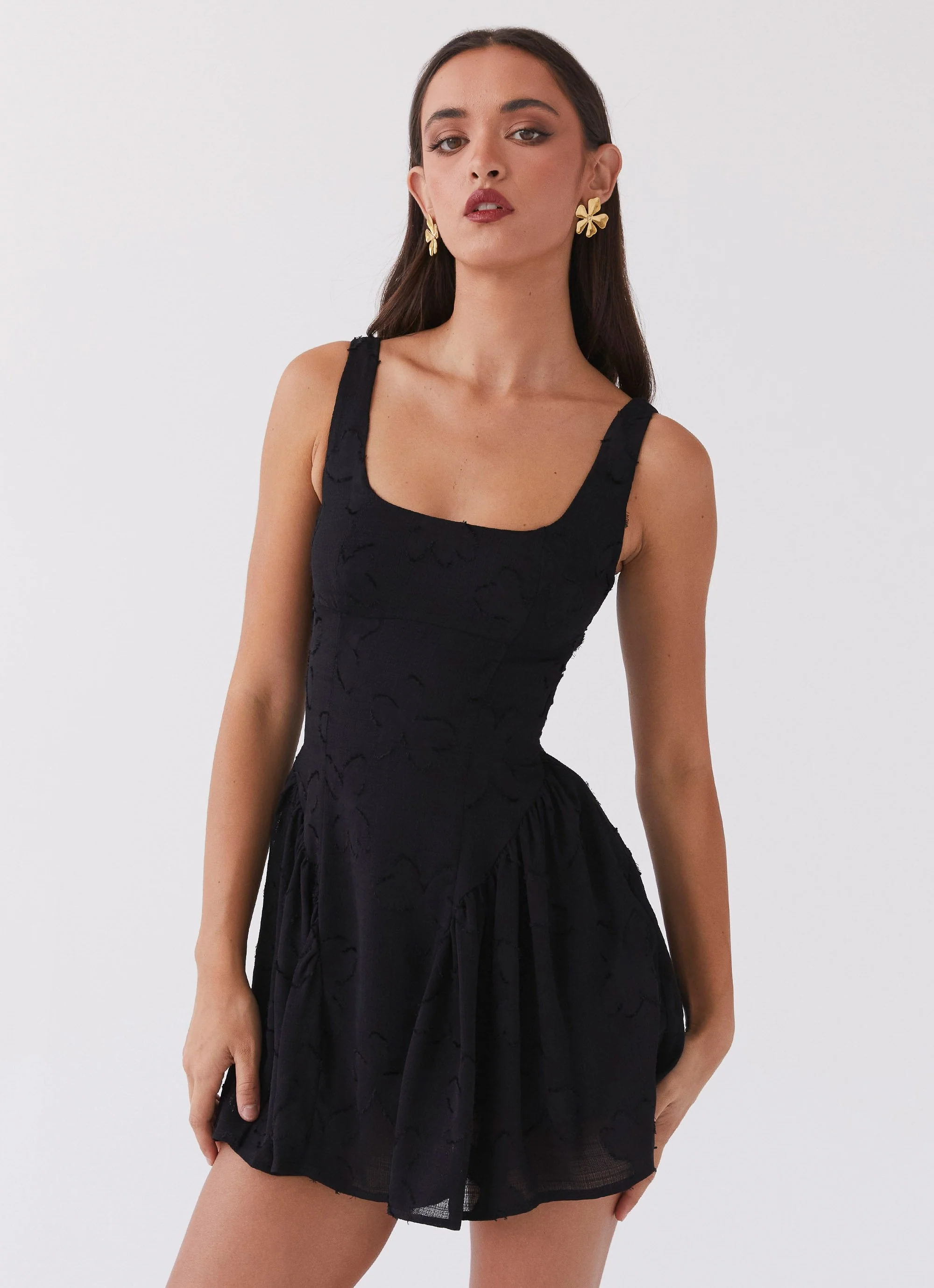 Evelyn Mini Dress - Black - Image 5
