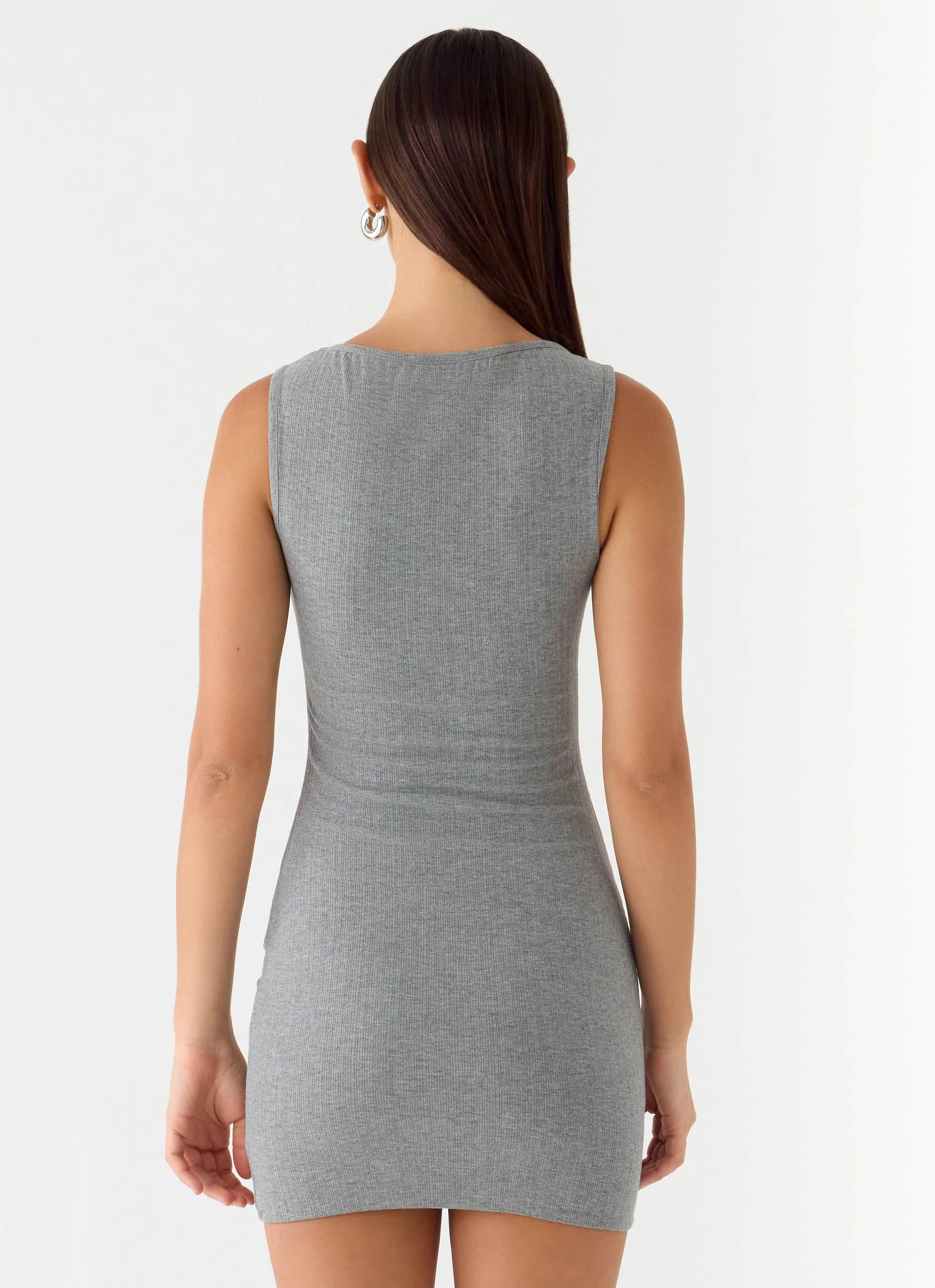 Everly Mini Dress - Grey - Image 5