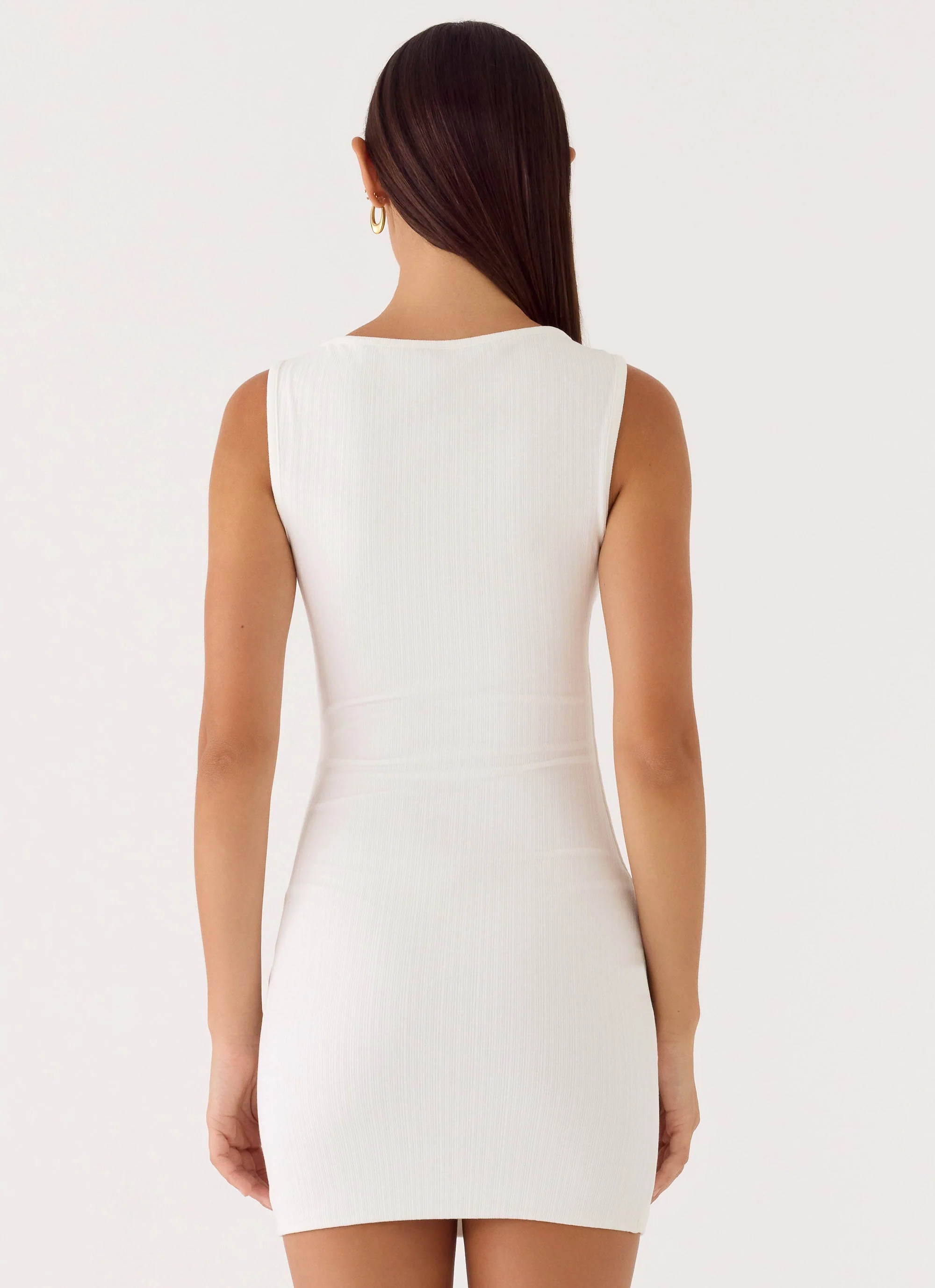 Everly Mini Dress - White - Image 3
