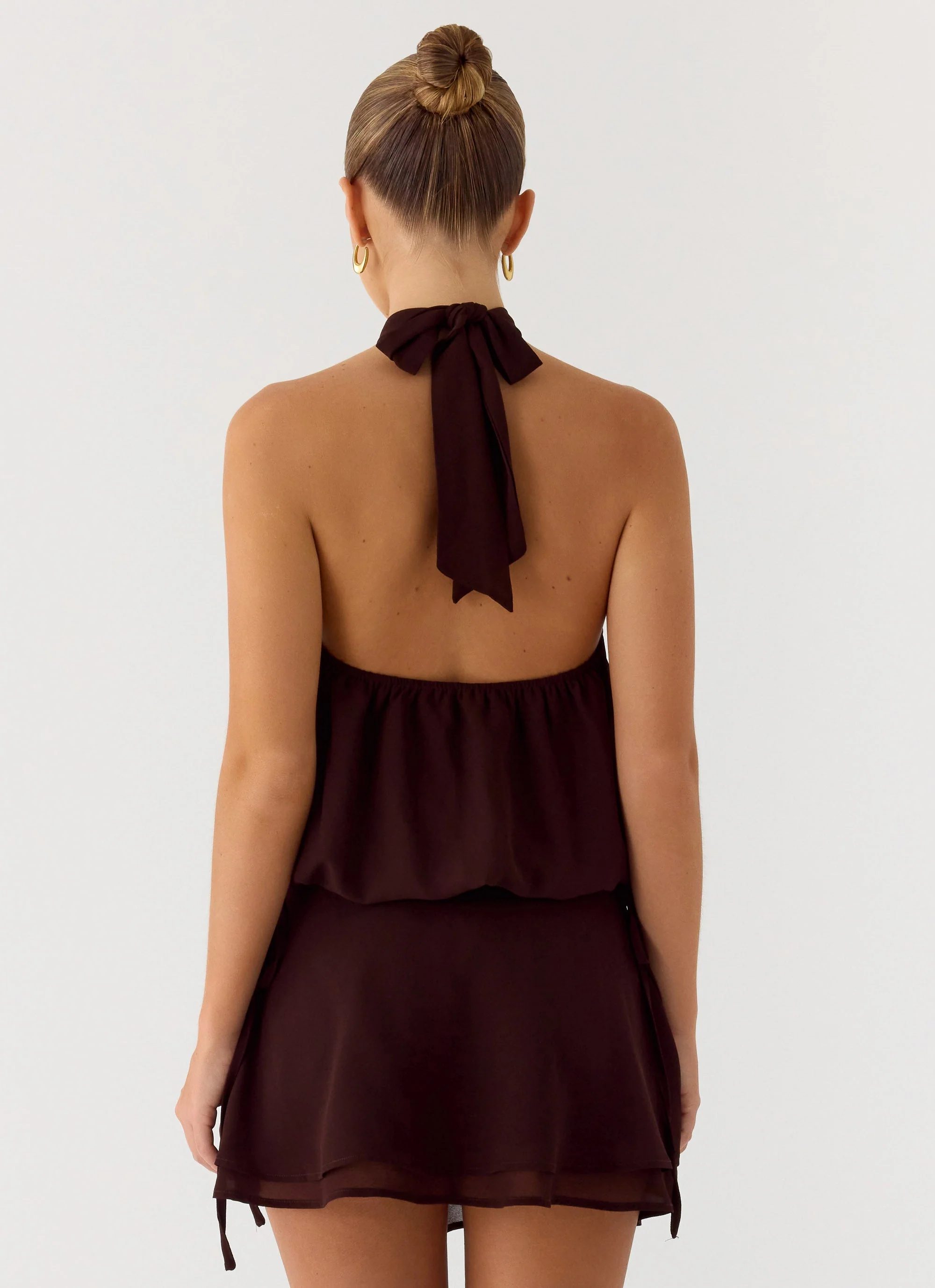 Everywhere I Go Mini Skirt - Chocolate - Image 4