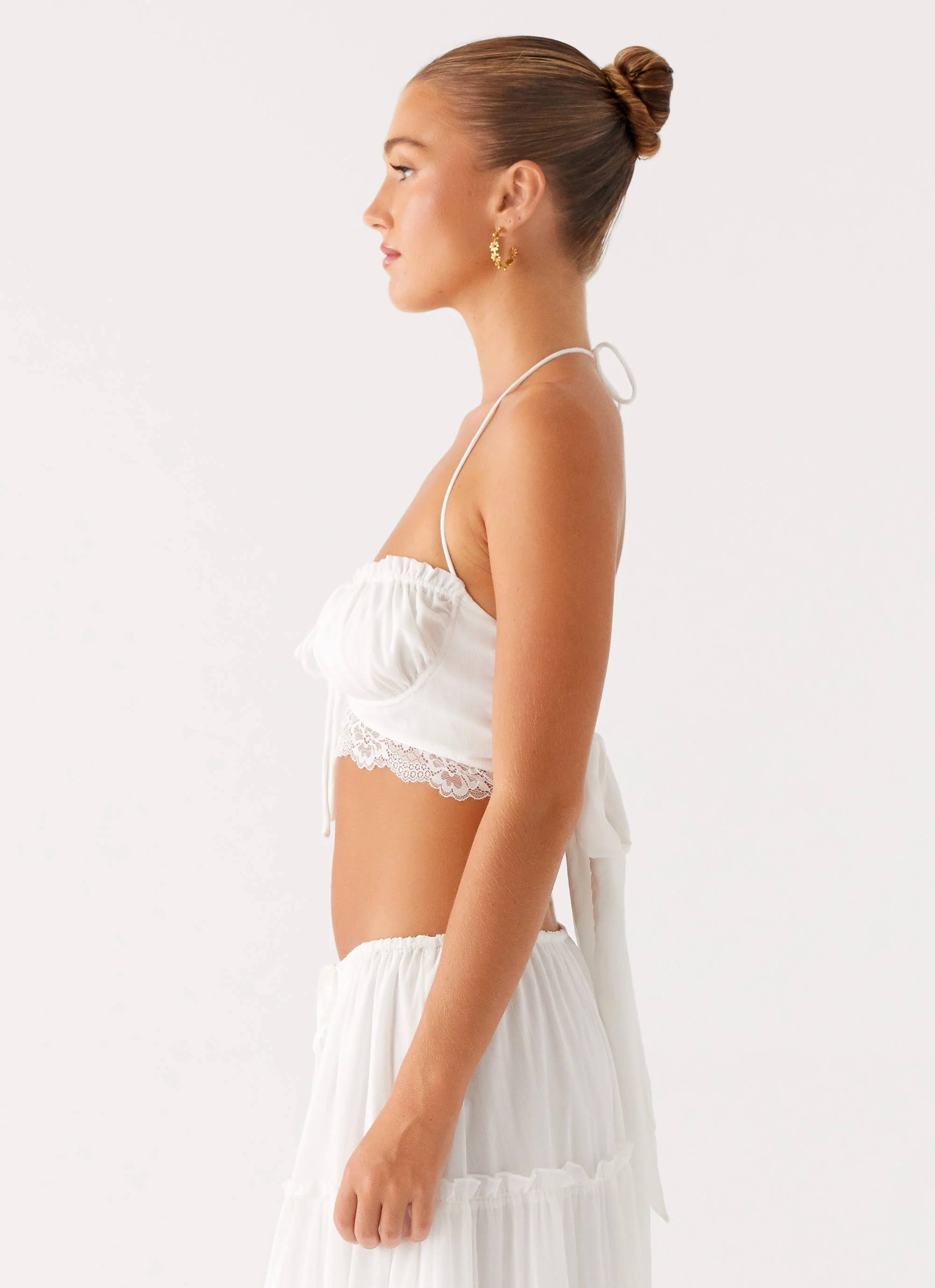 Evi Halterneck Top - Ivory - Image 3