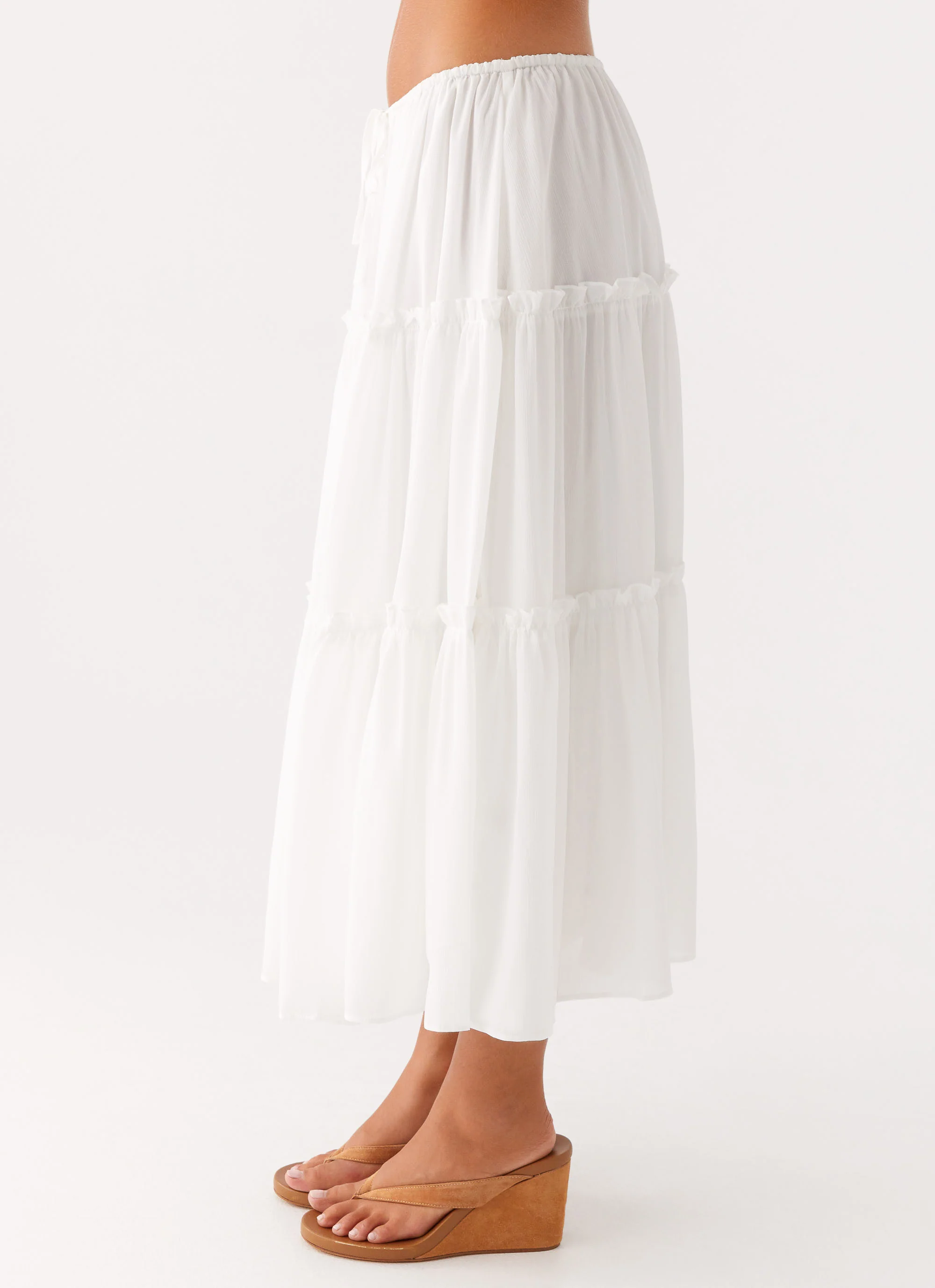Evi Midi Skirt - Ivory - Image 3