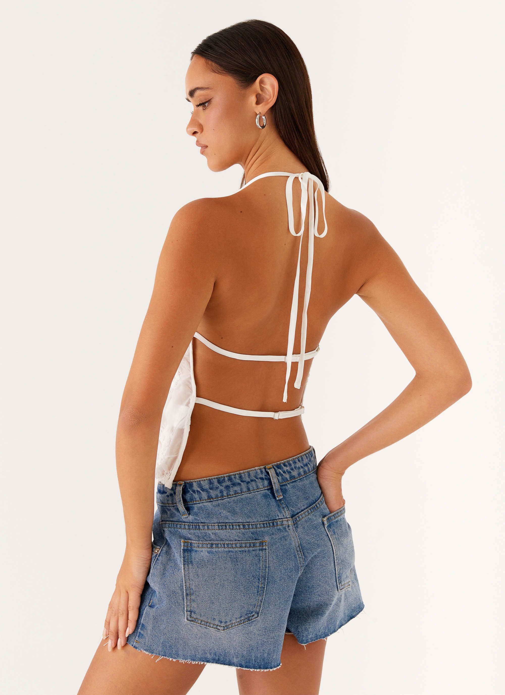 Evia Halter Top - Ivory - Image 5
