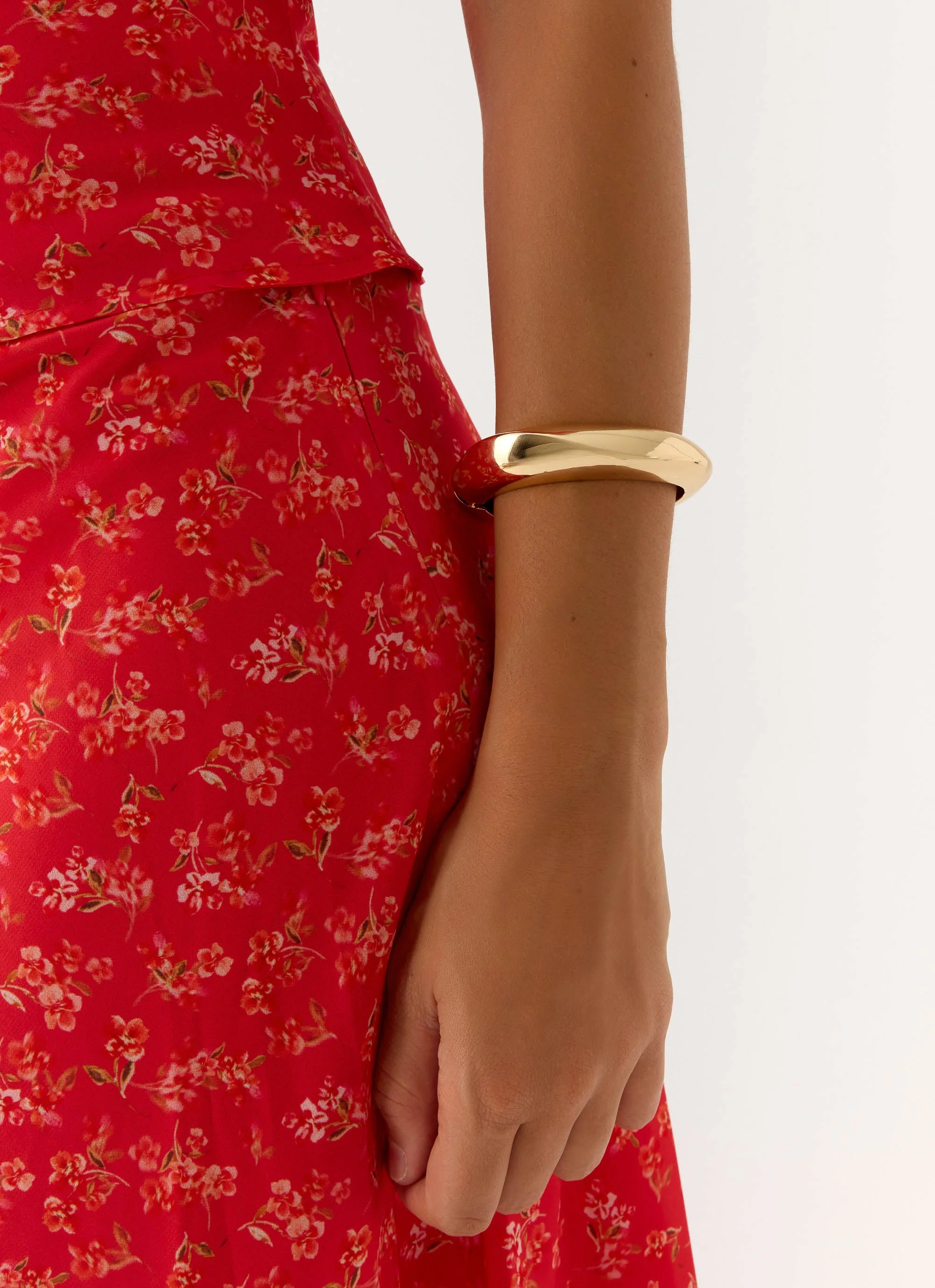 Faded Bloom Bangle - Gold - Image 2