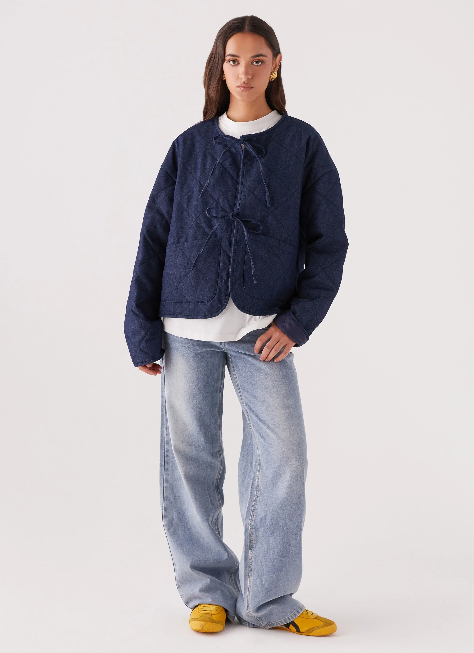 Faded Fall Quilted Jacket - Vintage Blue Wash - Image 2