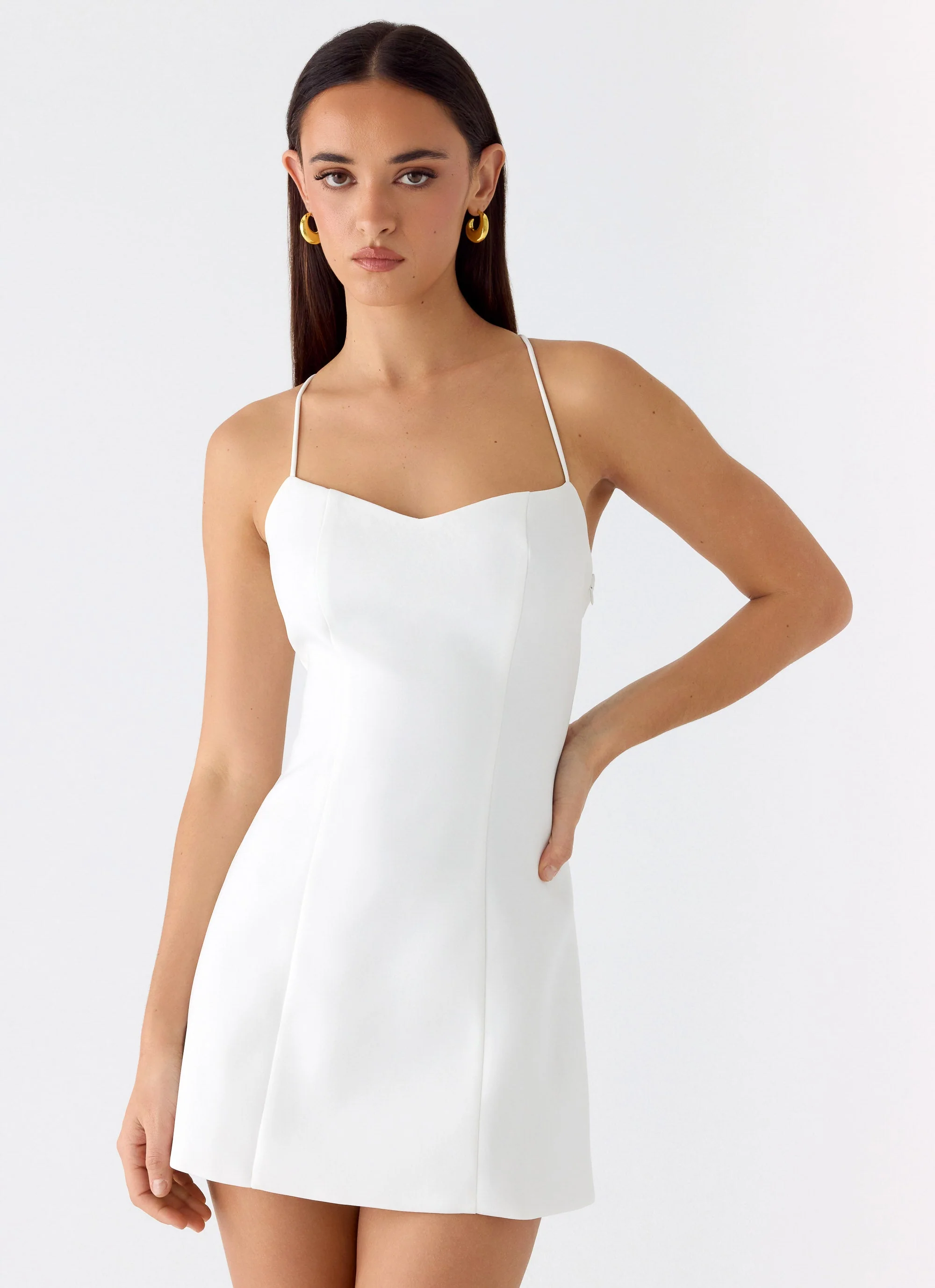 Famous Mini Dress - White - Image 5