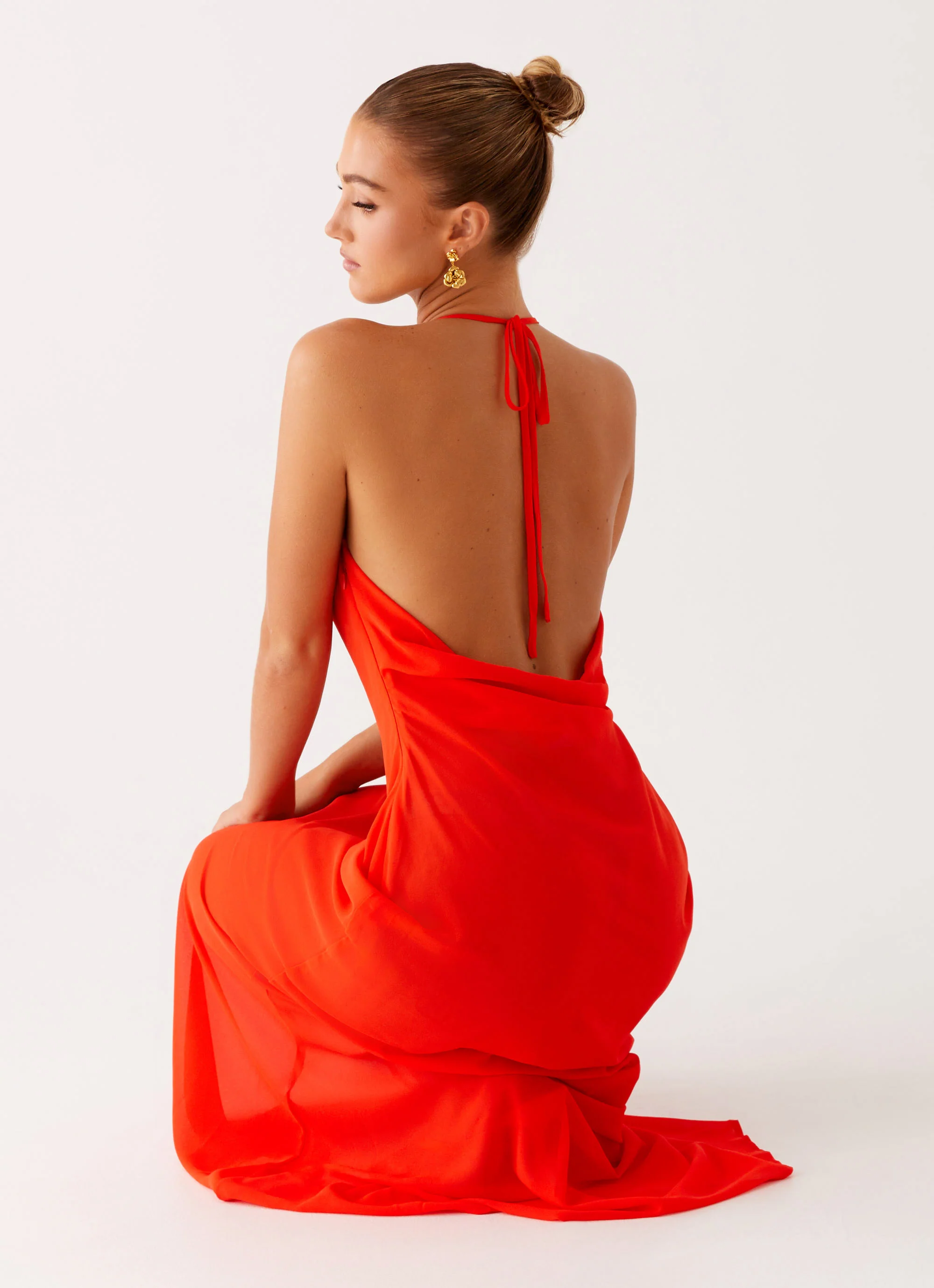 Fantasy Maxi Dress - Orange - Image 5