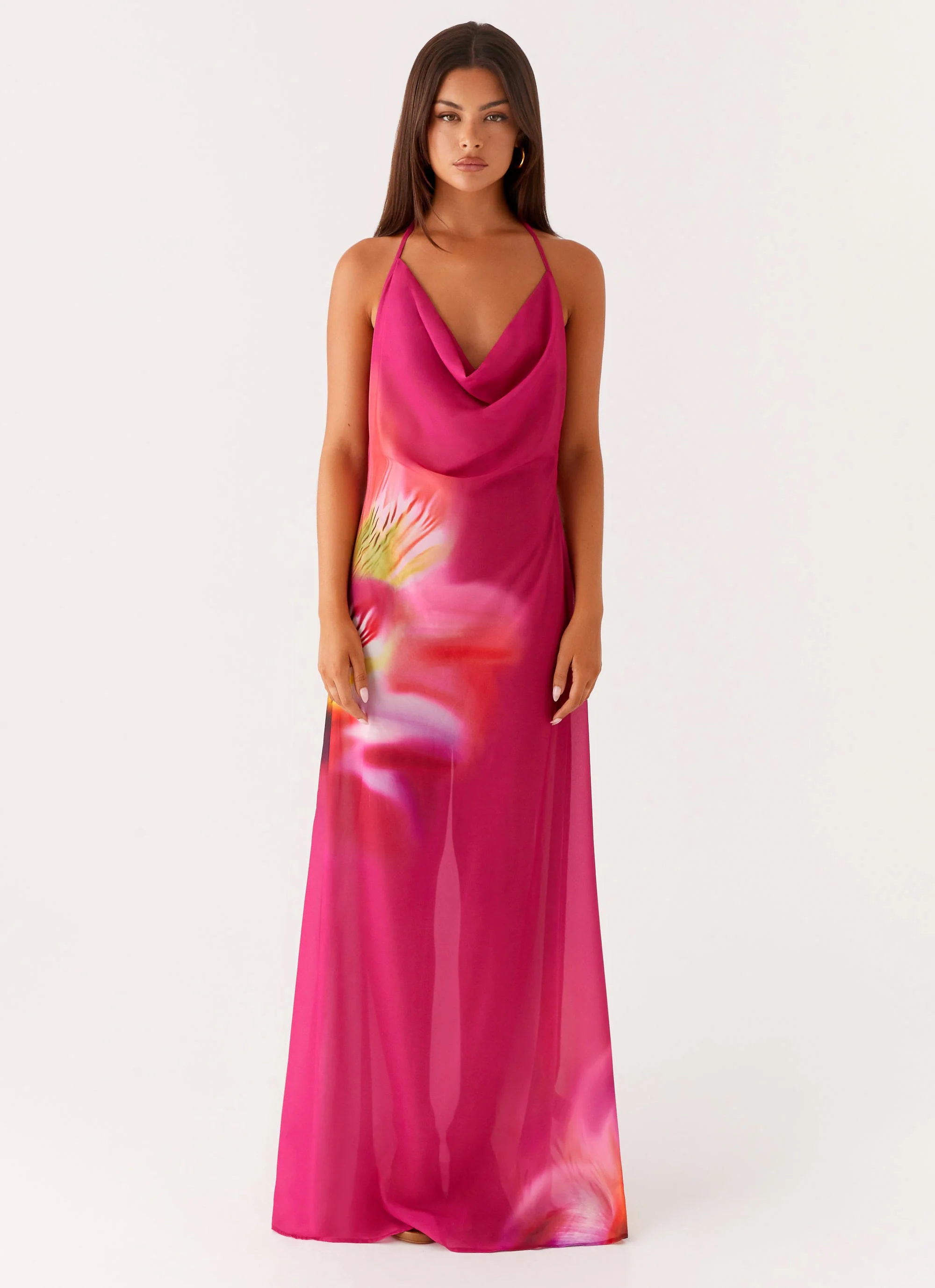 Fantasy Maxi Dress - Pink Tropical - Image 3