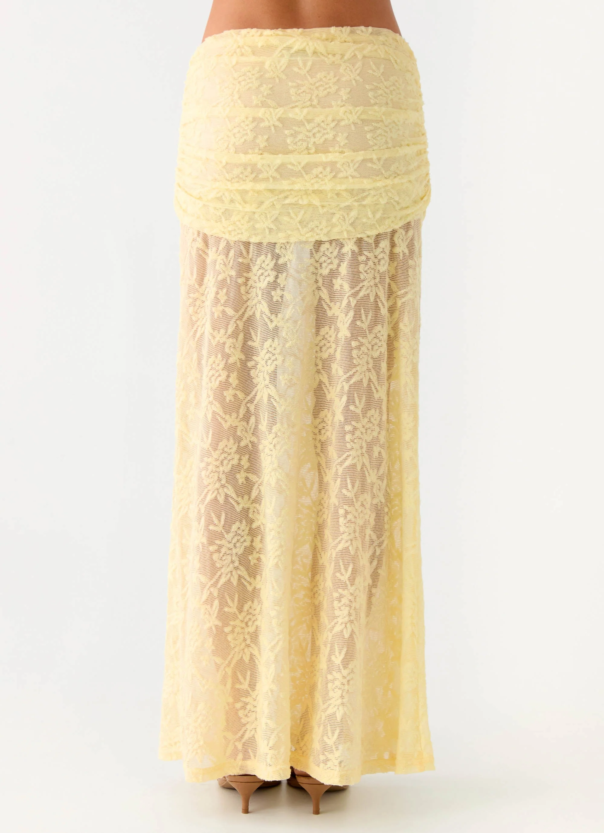 Farruko Jacquard Maxi Skirt - Butter - Image 4