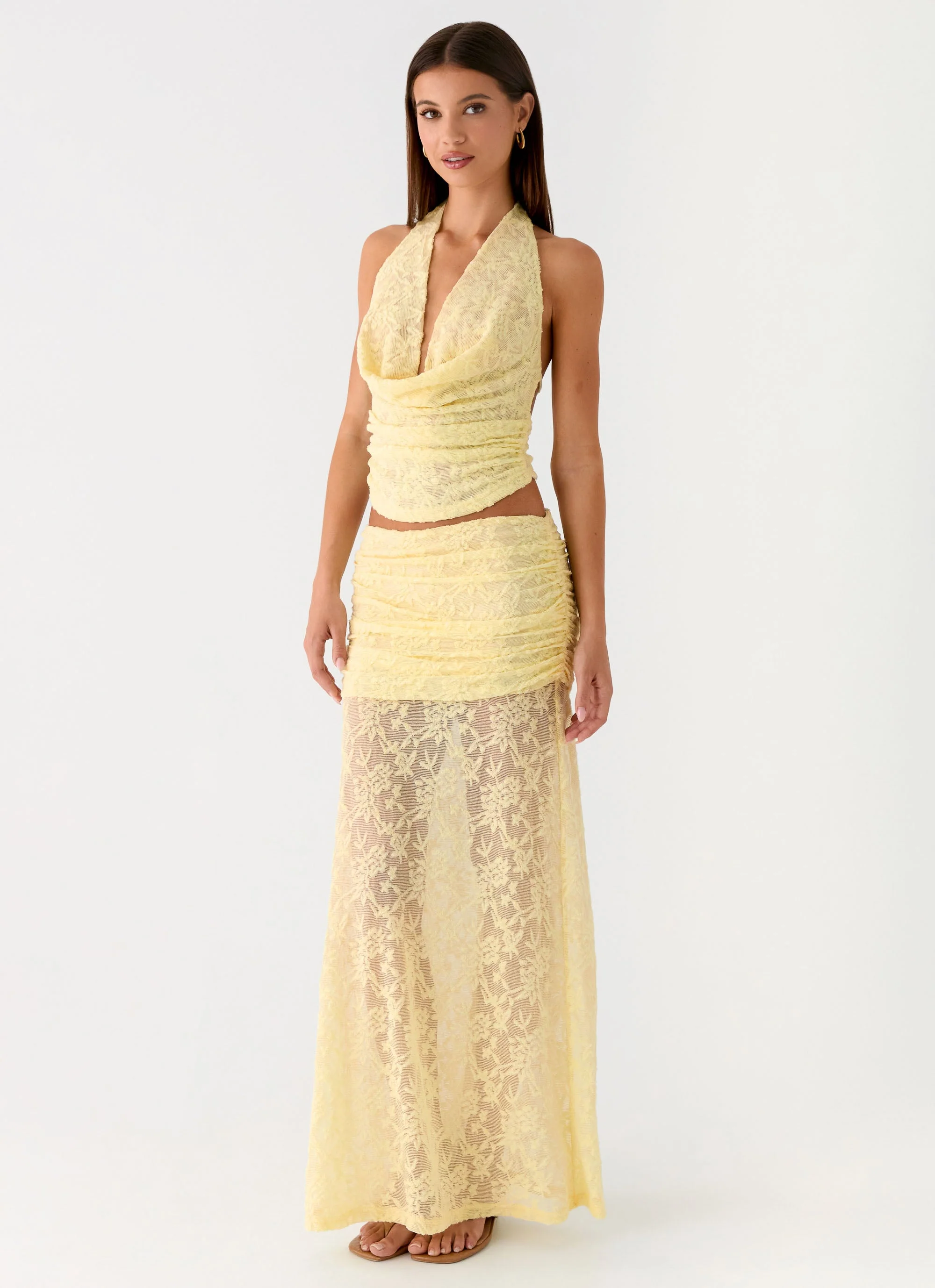 Farruko Jacquard Maxi Skirt - Butter - Image 5