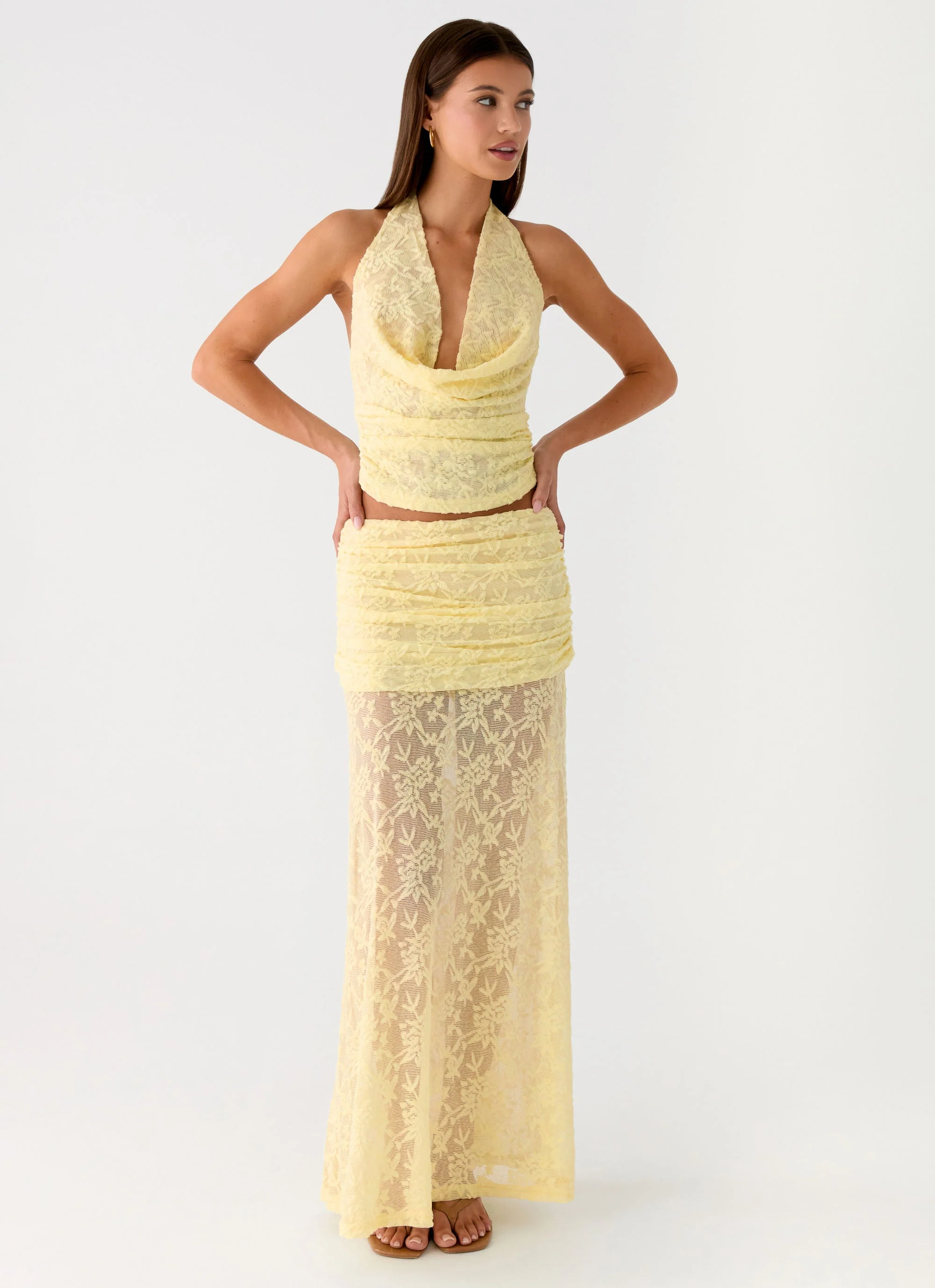 Farruko Jacquard Maxi Skirt - Butter - Image 6