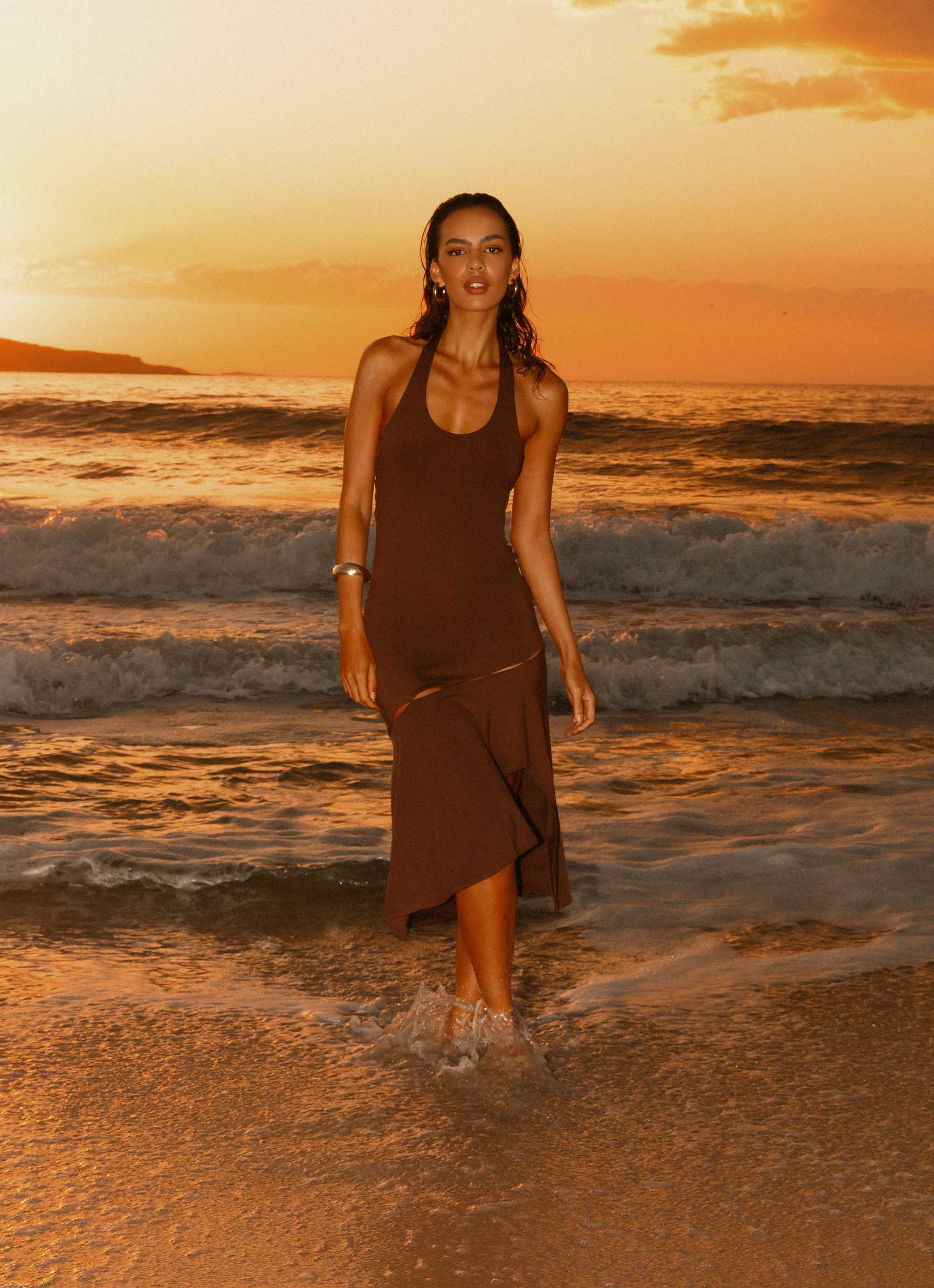 Fast Times Midi Dress - Chocolate - Image 8