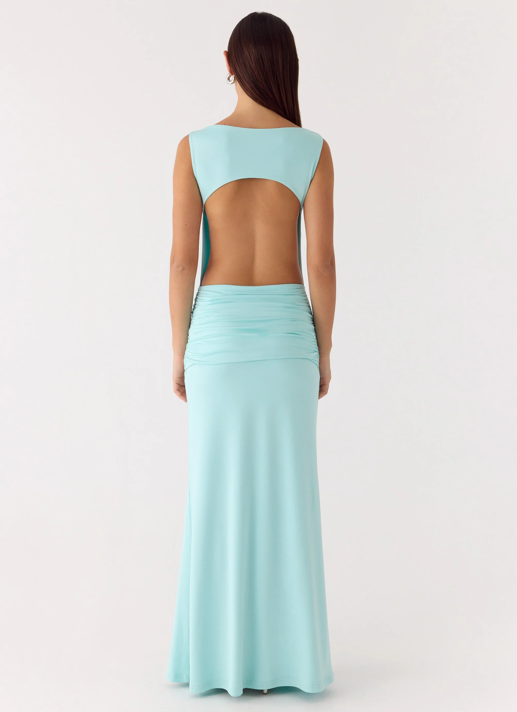 Fault Line Maxi Dress - Aqua - Image 3