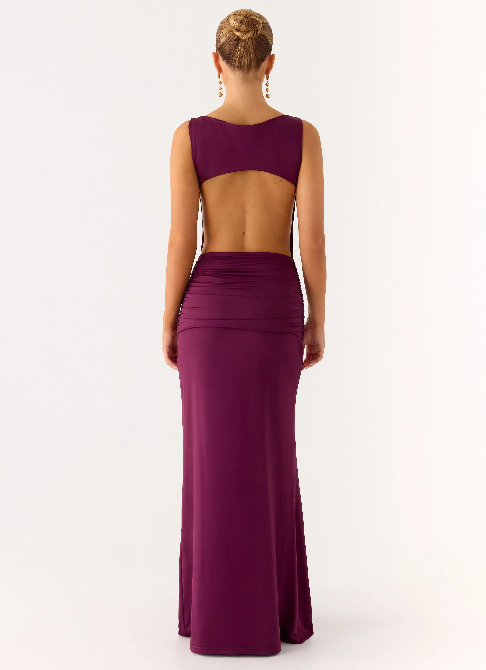 Fault Line Maxi Dress - Plum - Image 4