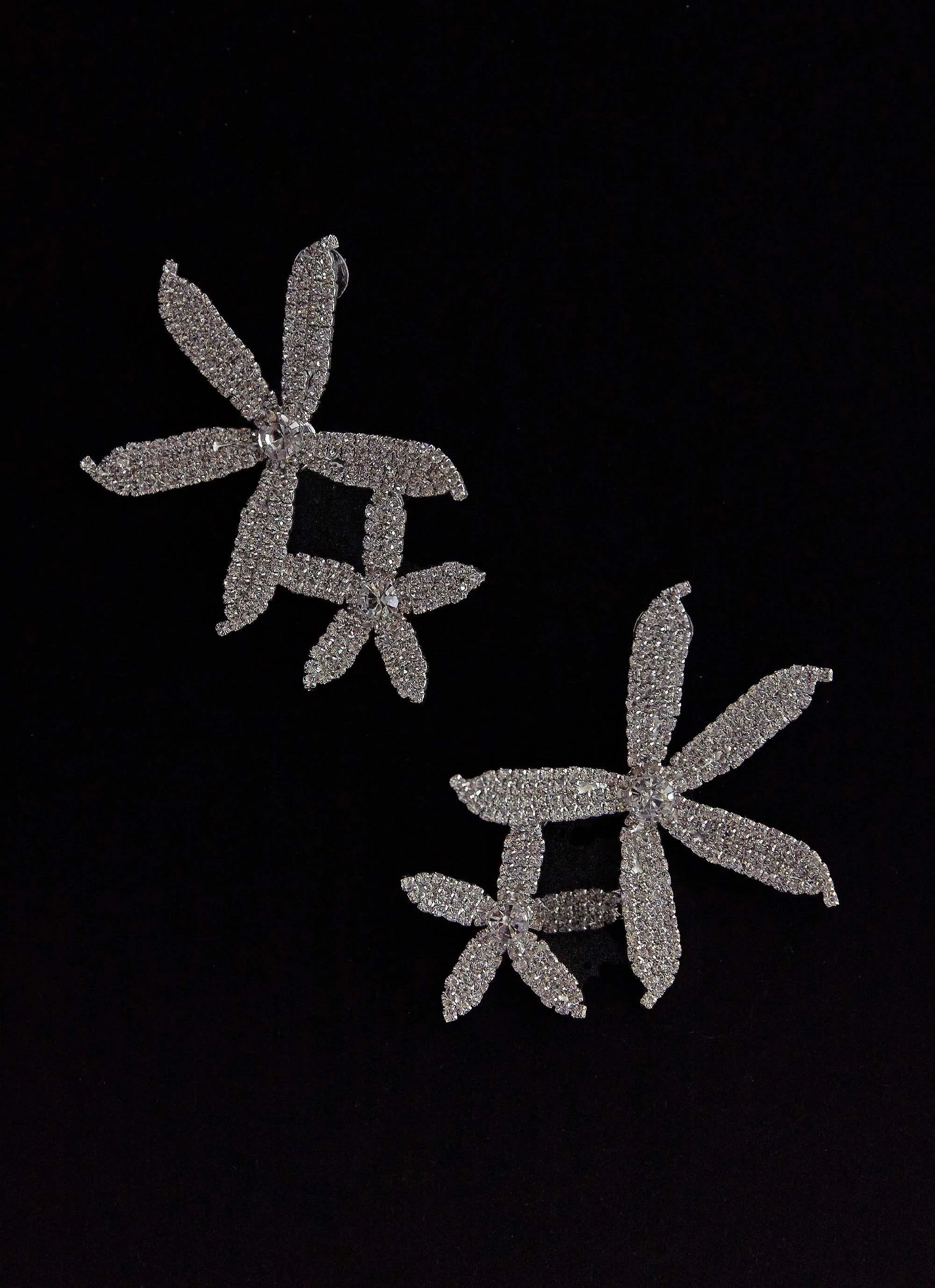 Fearless Diamante Earrings - Silver - Image 4