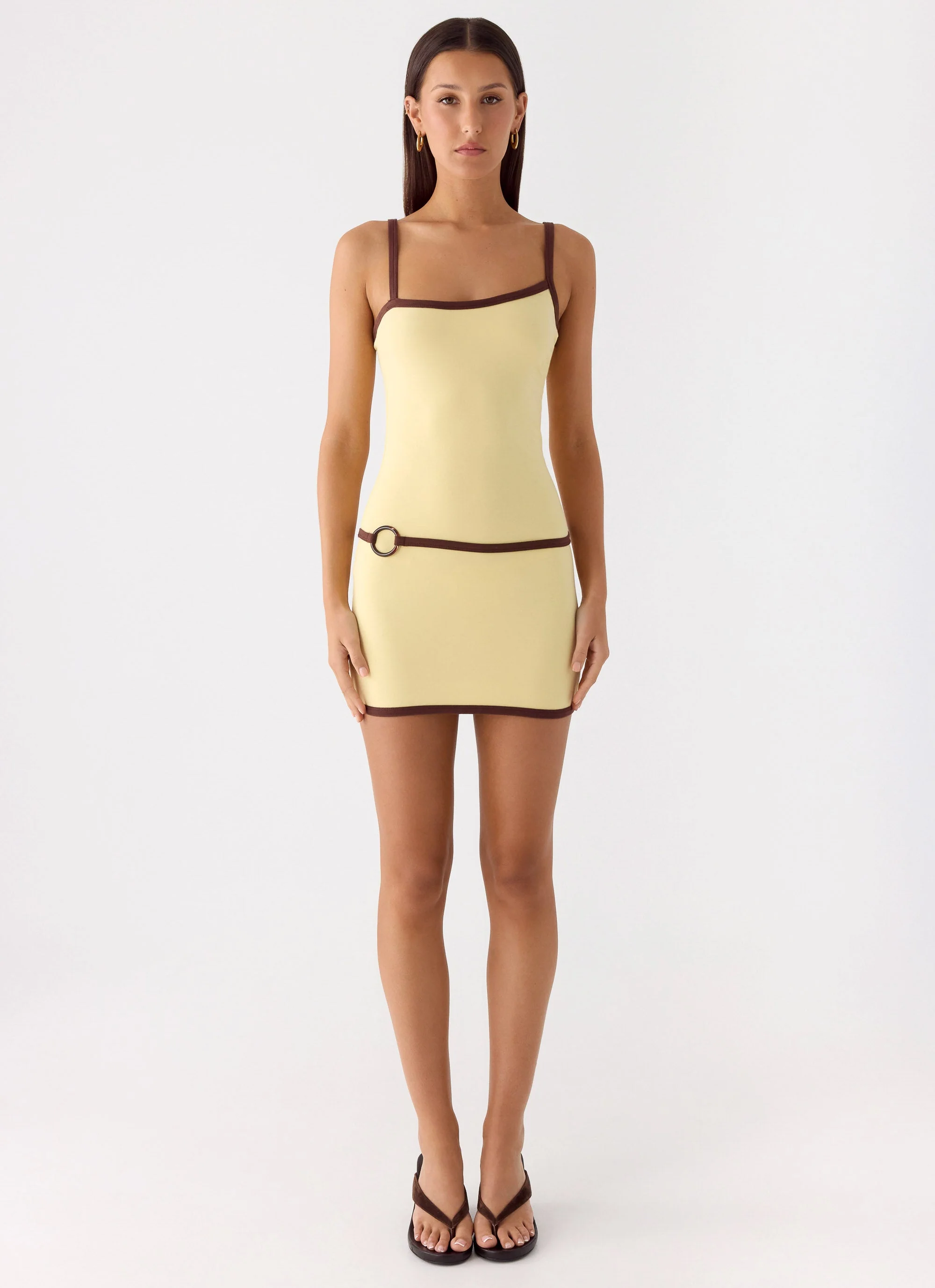 Felicia Asymmetrical Mini Dress - Yellow - Image 6