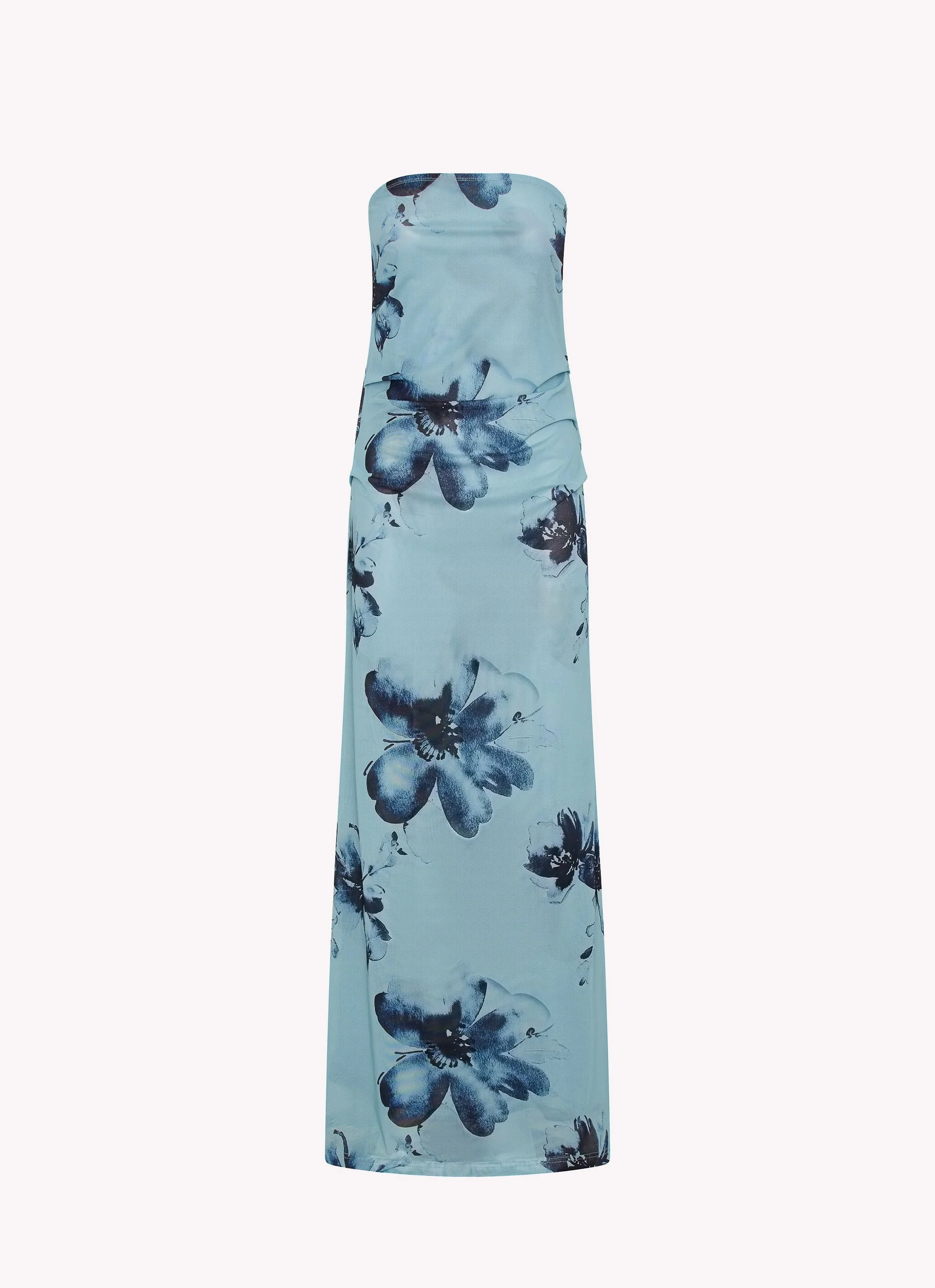 Field Of Dreams Maxi Dress - Blue Black Floral - Image 7