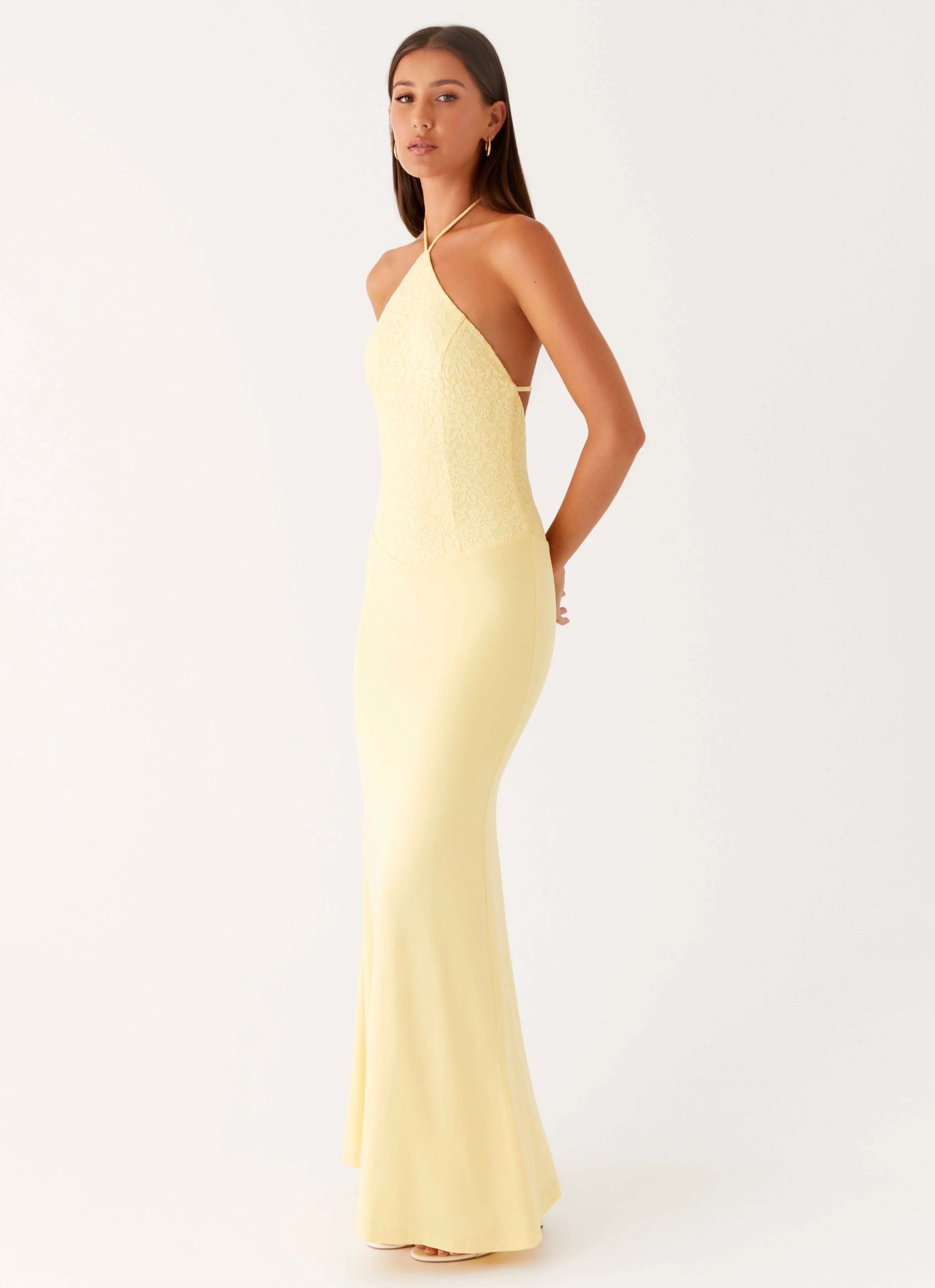 Fiesta Halter Maxi Dress - Sunny Yellow - Image 5