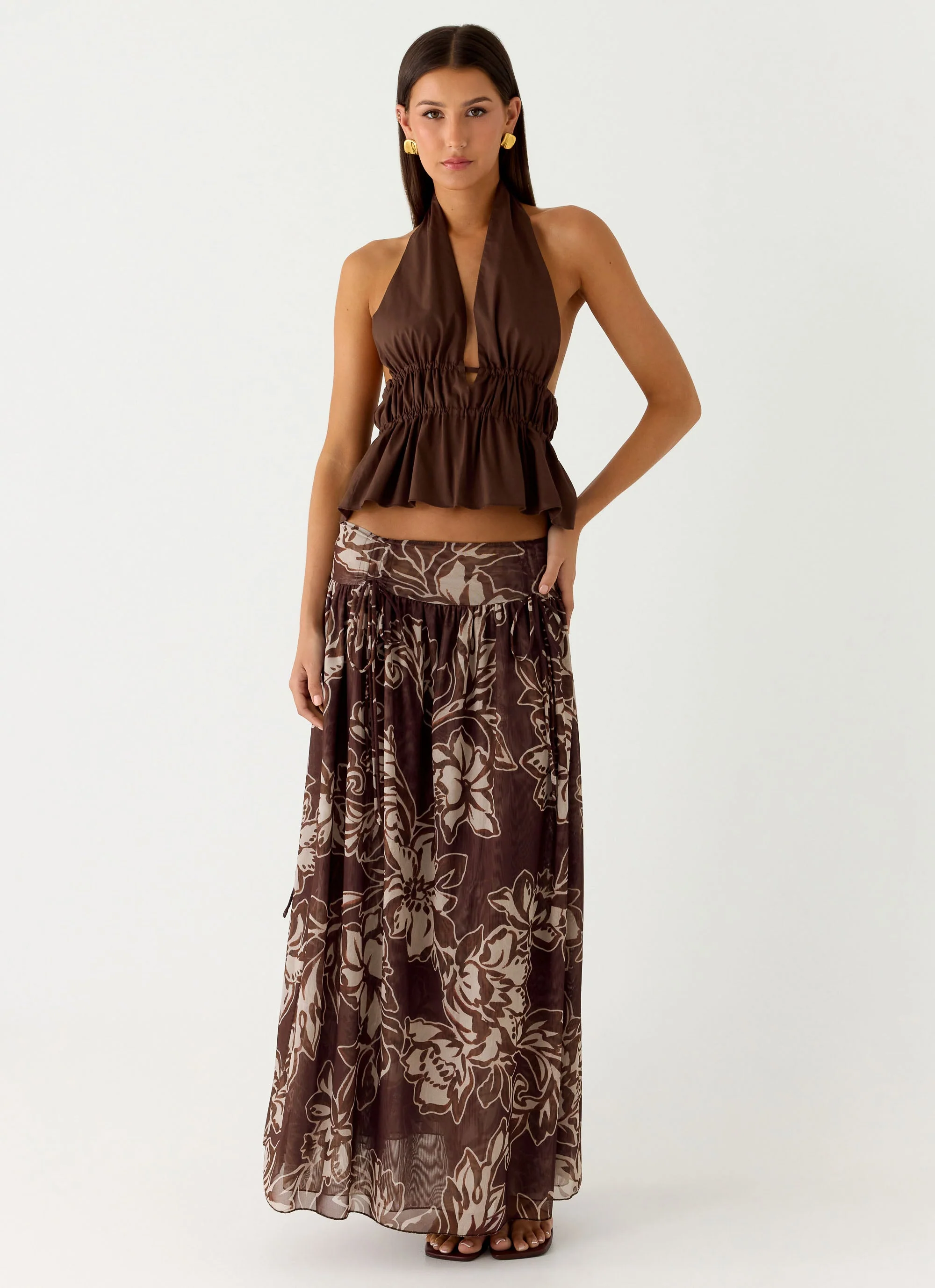 Figaro Halter Top - Chocolate - Image 6