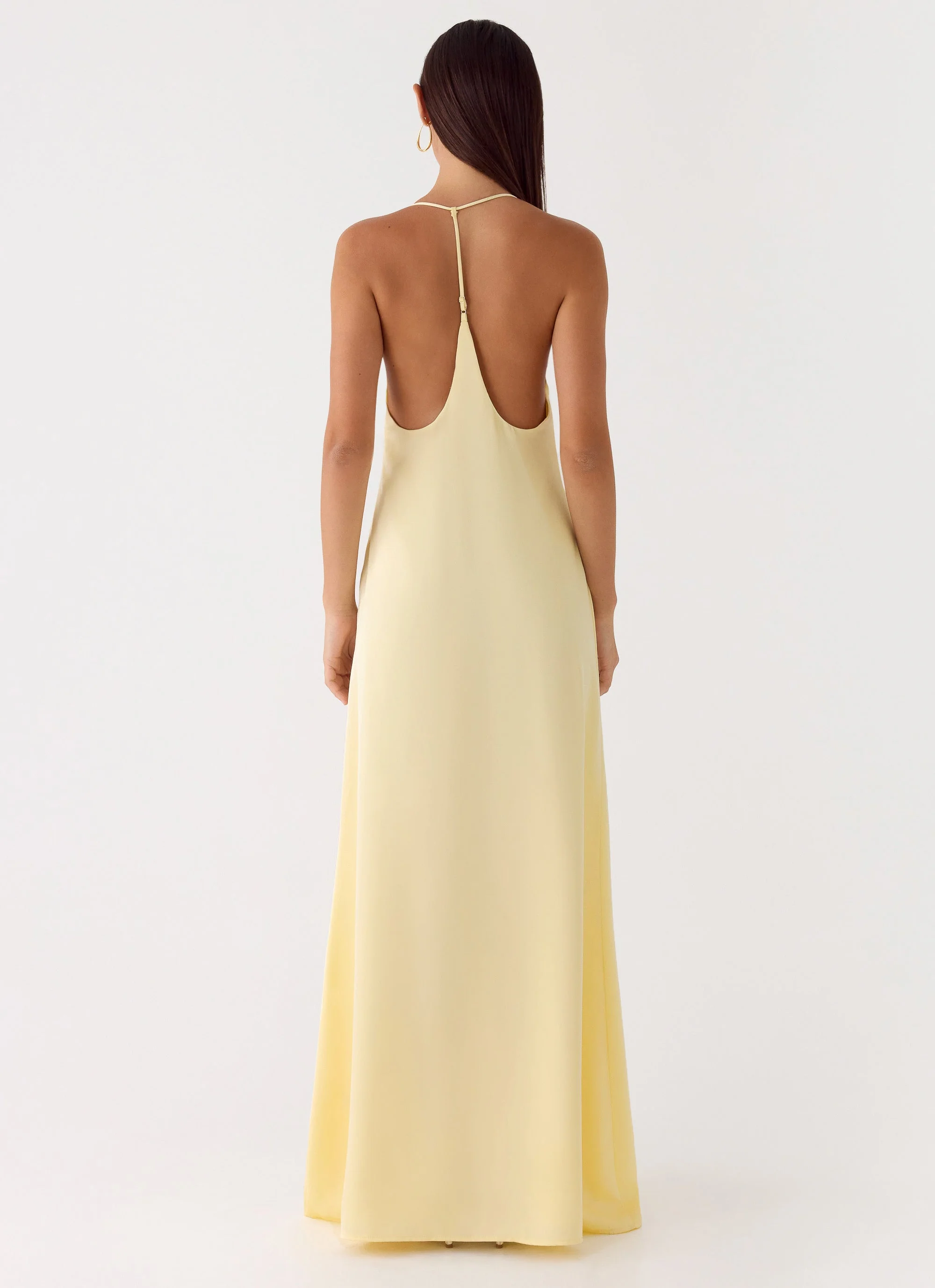Fine Line Maxi Dress - Yellow - Image 3