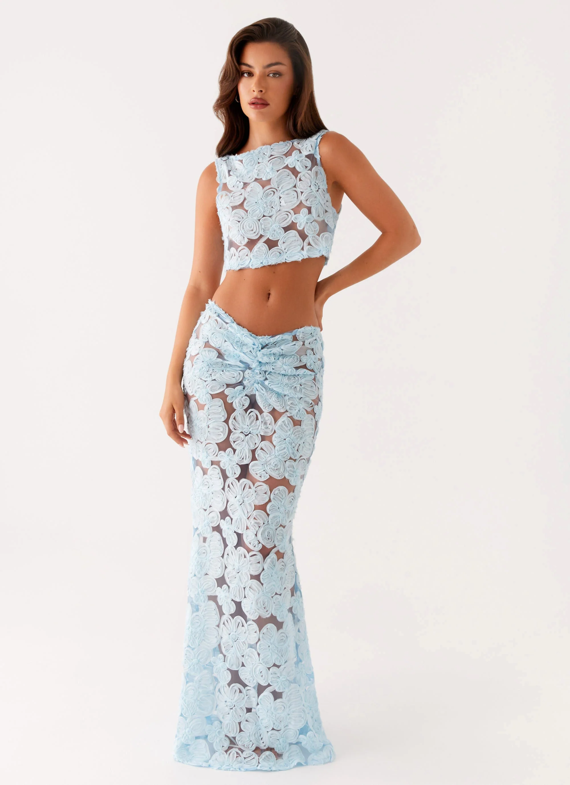Fiorella Floret Maxi Skirt - Blue - Image 3