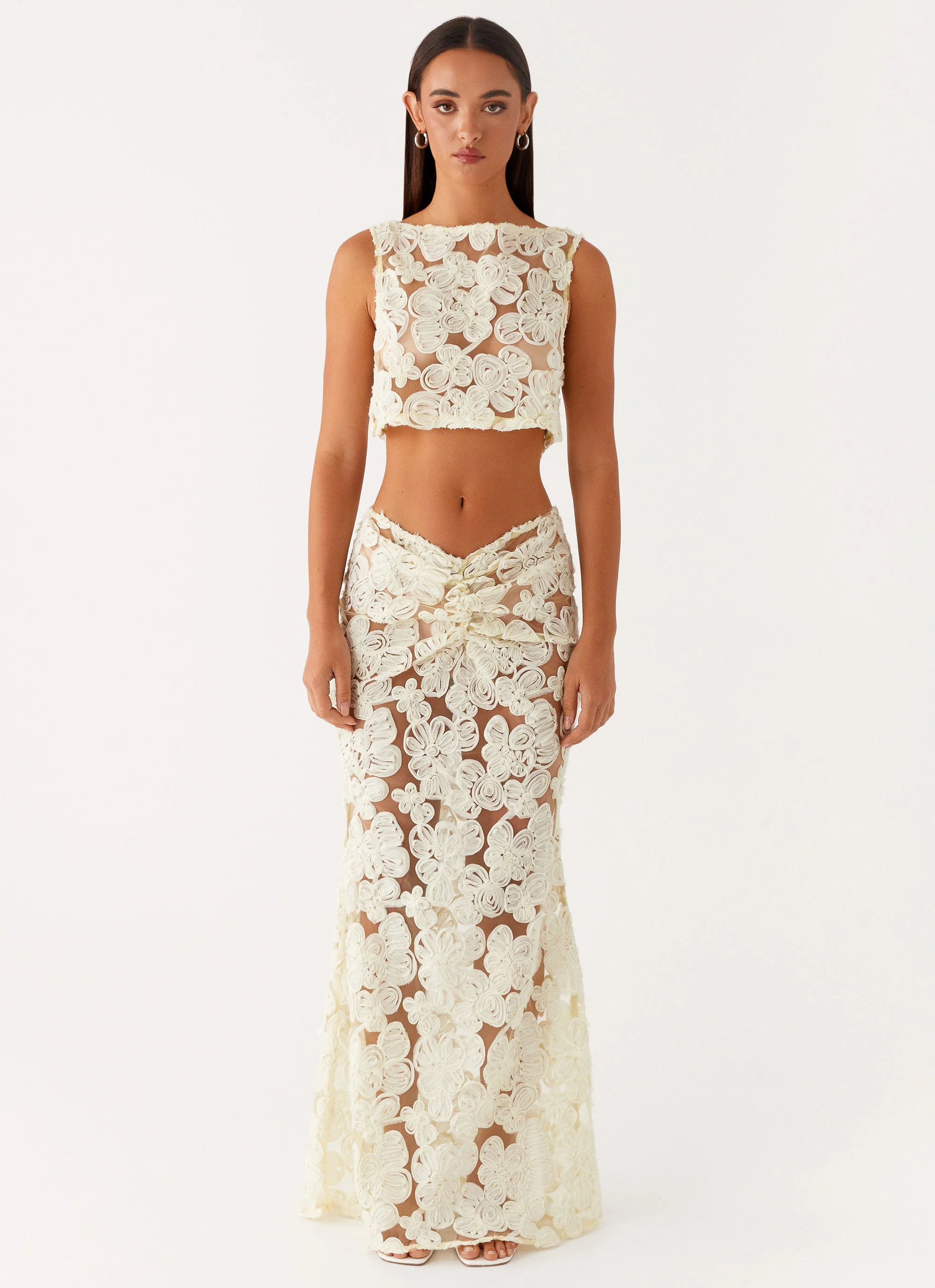 Fiorella Floret Maxi Skirt - Yellow - Image 2