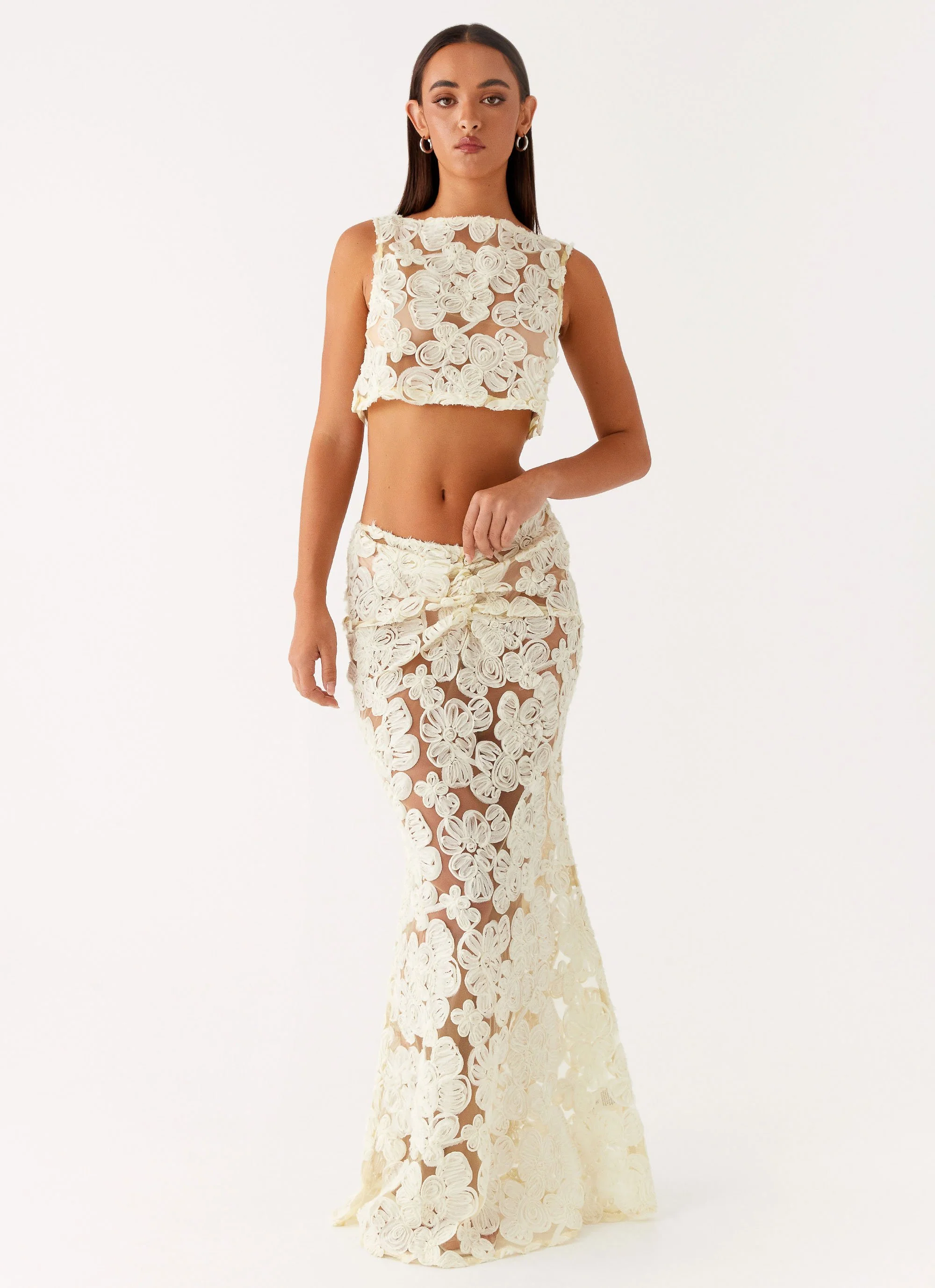 Fiorella Floret Maxi Skirt - Yellow - Image 6