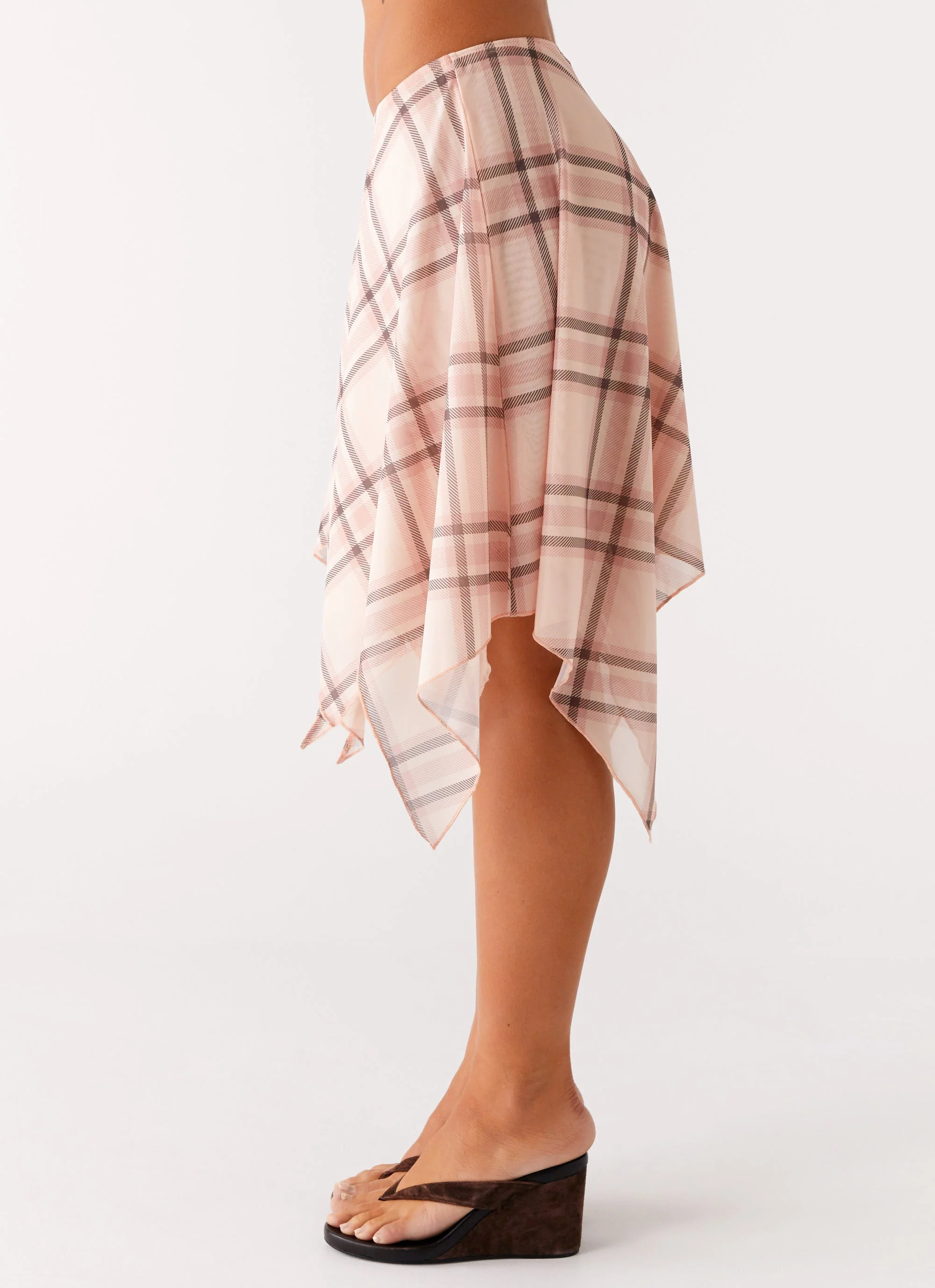 Fit Check Midi Skirt - Pink Check - Image 7