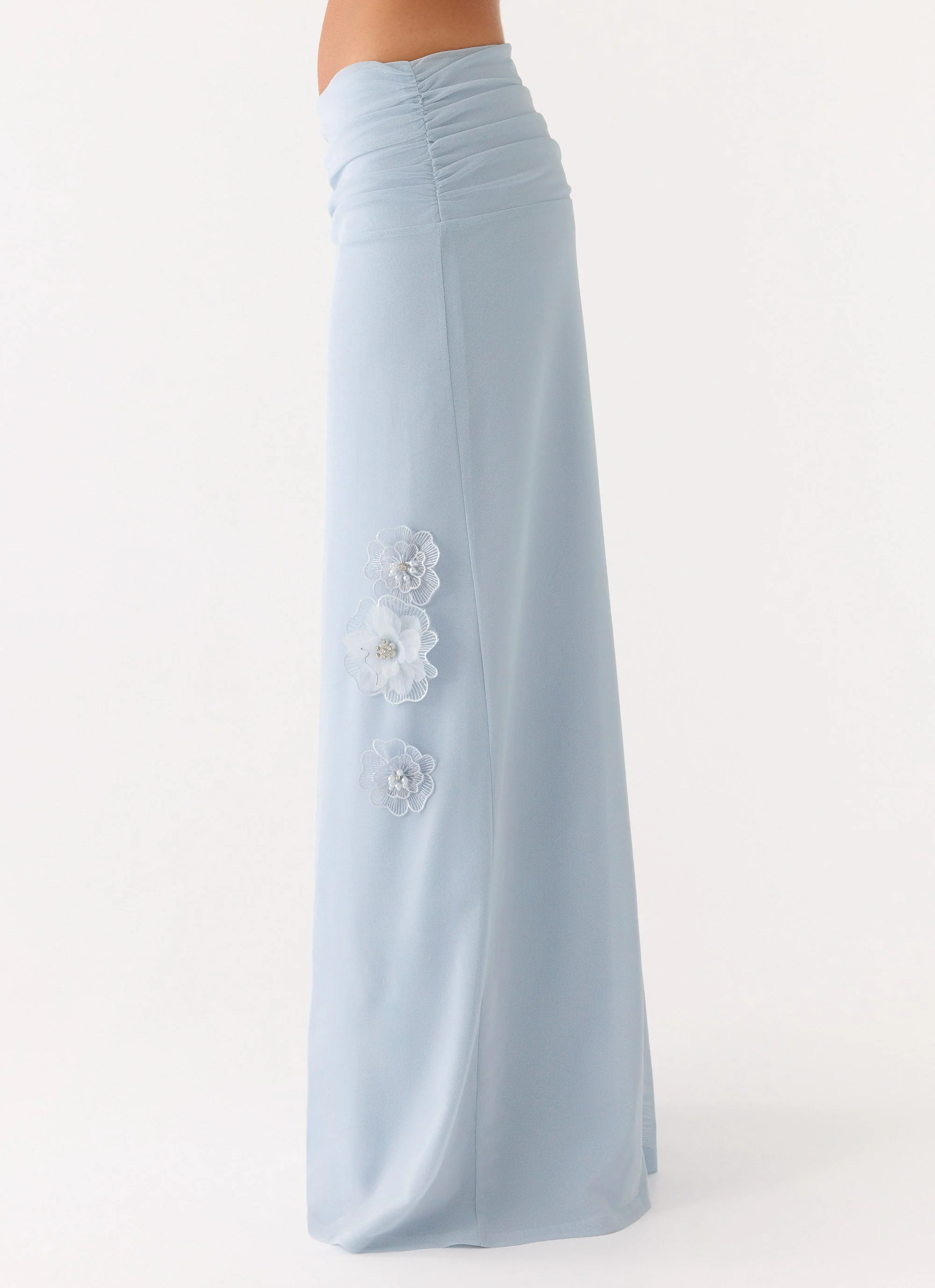 Fleur Power Maxi Skirt - Blue - Image 3