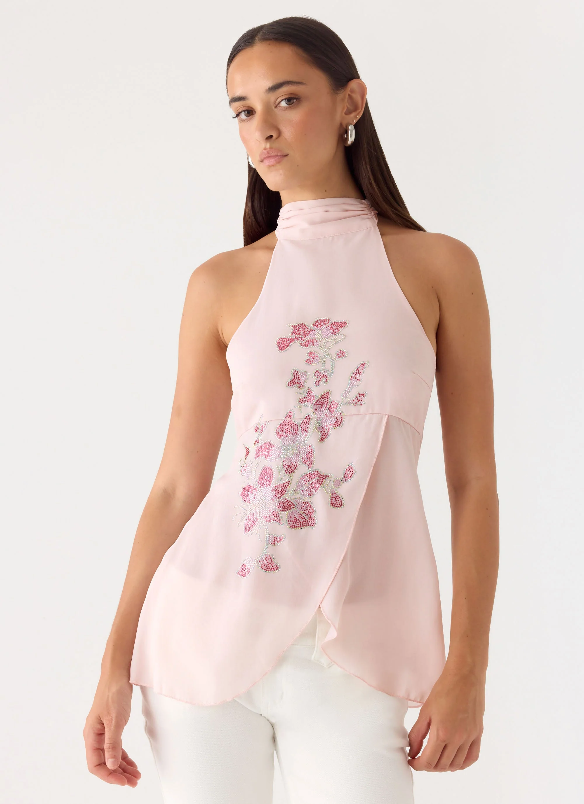 Flip It Embellished Top - Baby Pink - Image 6